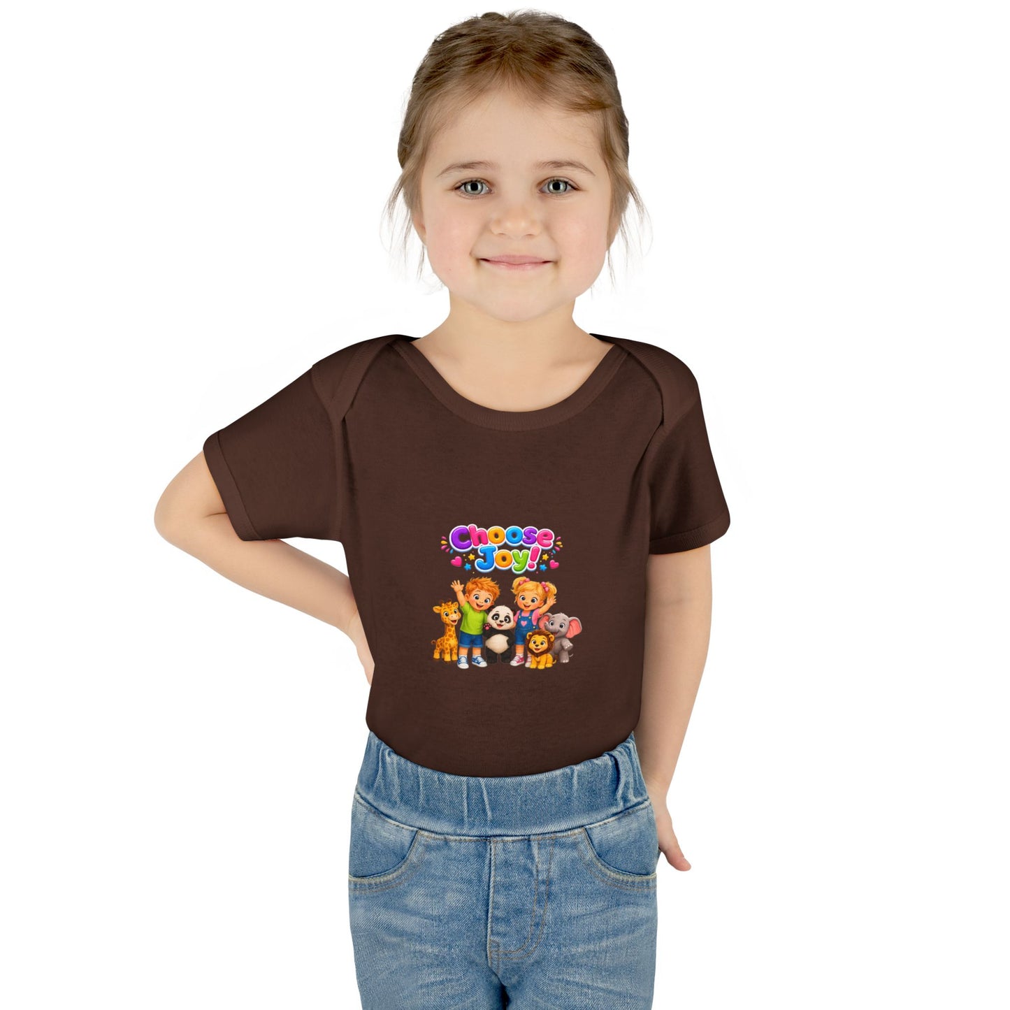 Choose Joy Baby Bodysuit — Cute Animal Crew Infant Onesie