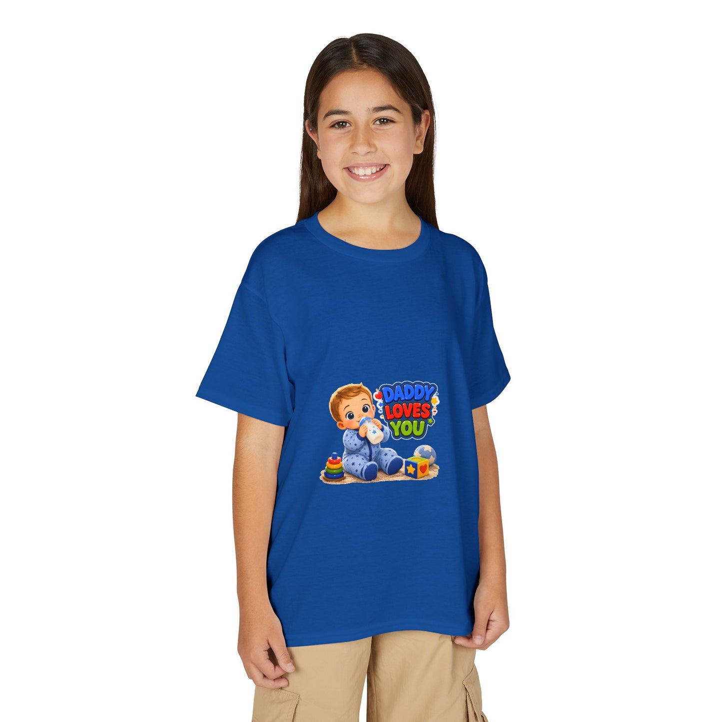 Daddy Loves You Youth T‑Shirt — Cute Baby & Toys Graphic