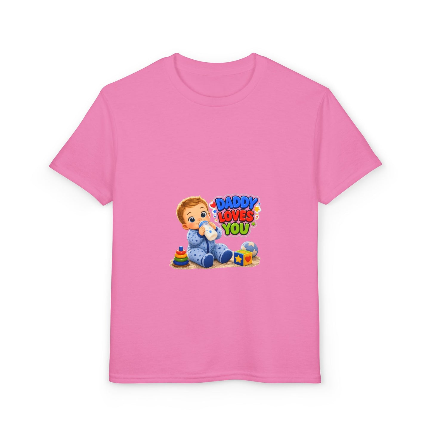 Daddy Loves You Youth T‑Shirt — Cute Baby & Toys Graphic