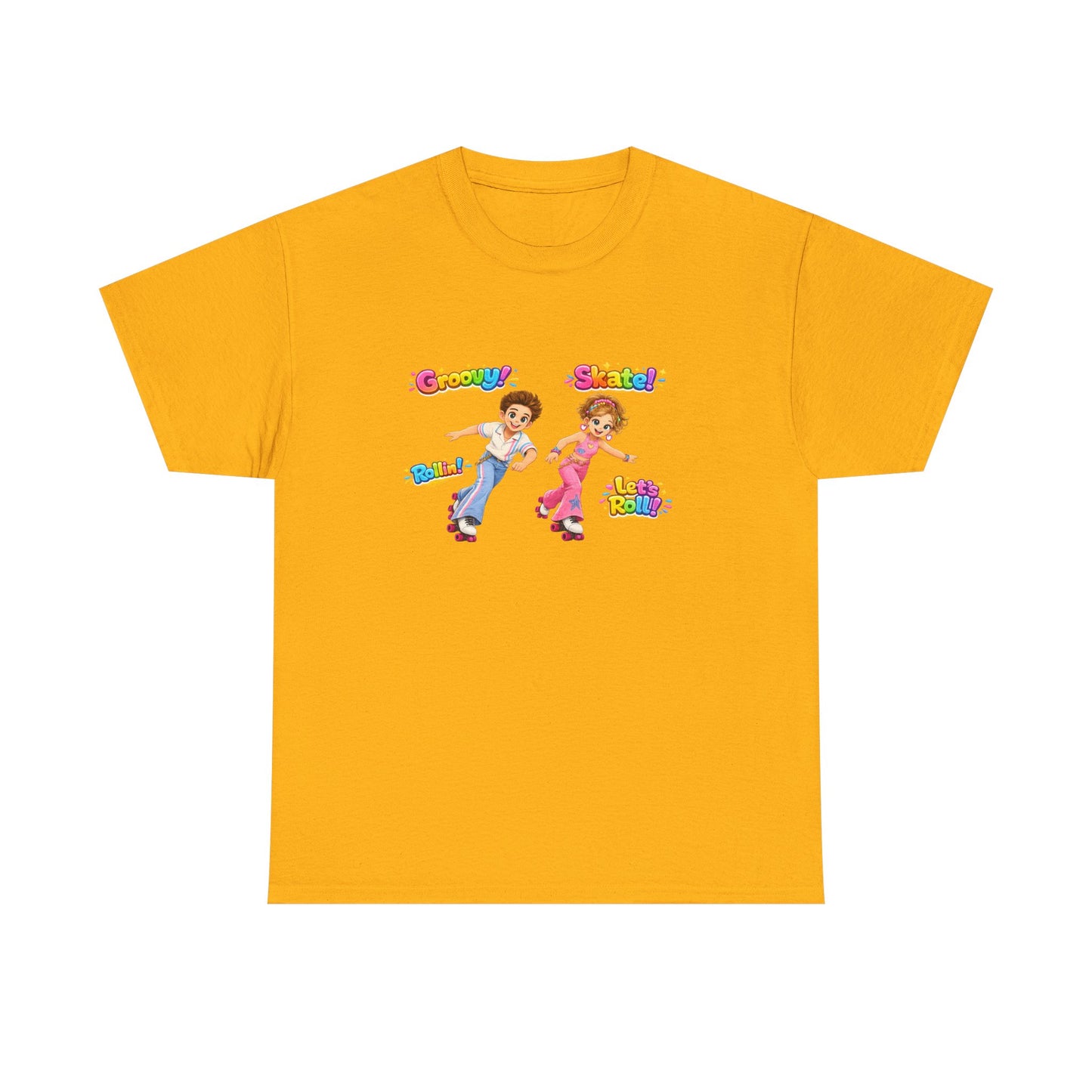 Kids Dance Party T-Shirt — "Groovy! Shake!" Retro Cartoon Kids Tee
