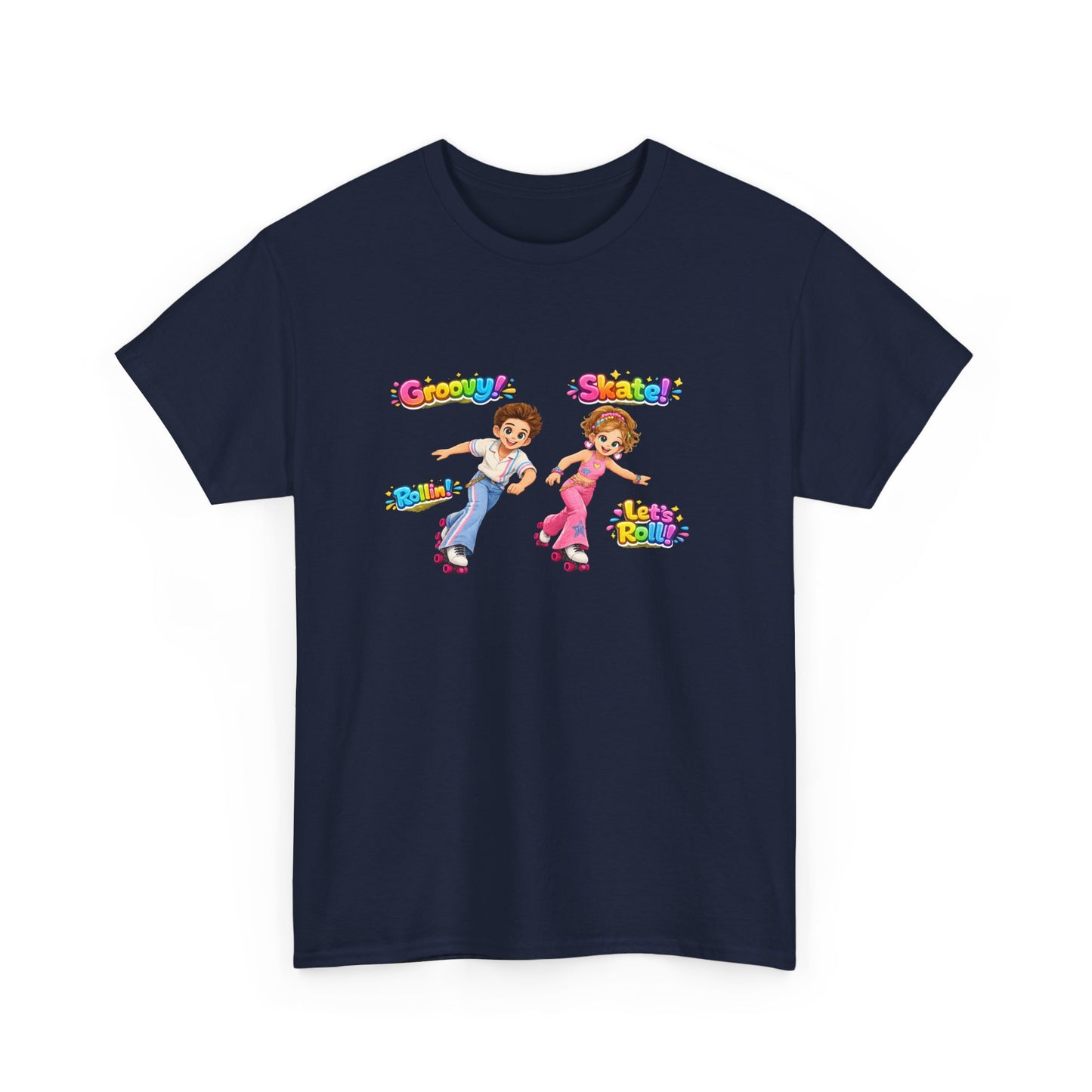 Kids Dance Party T-Shirt — "Groovy! Shake!" Retro Cartoon Kids Tee
