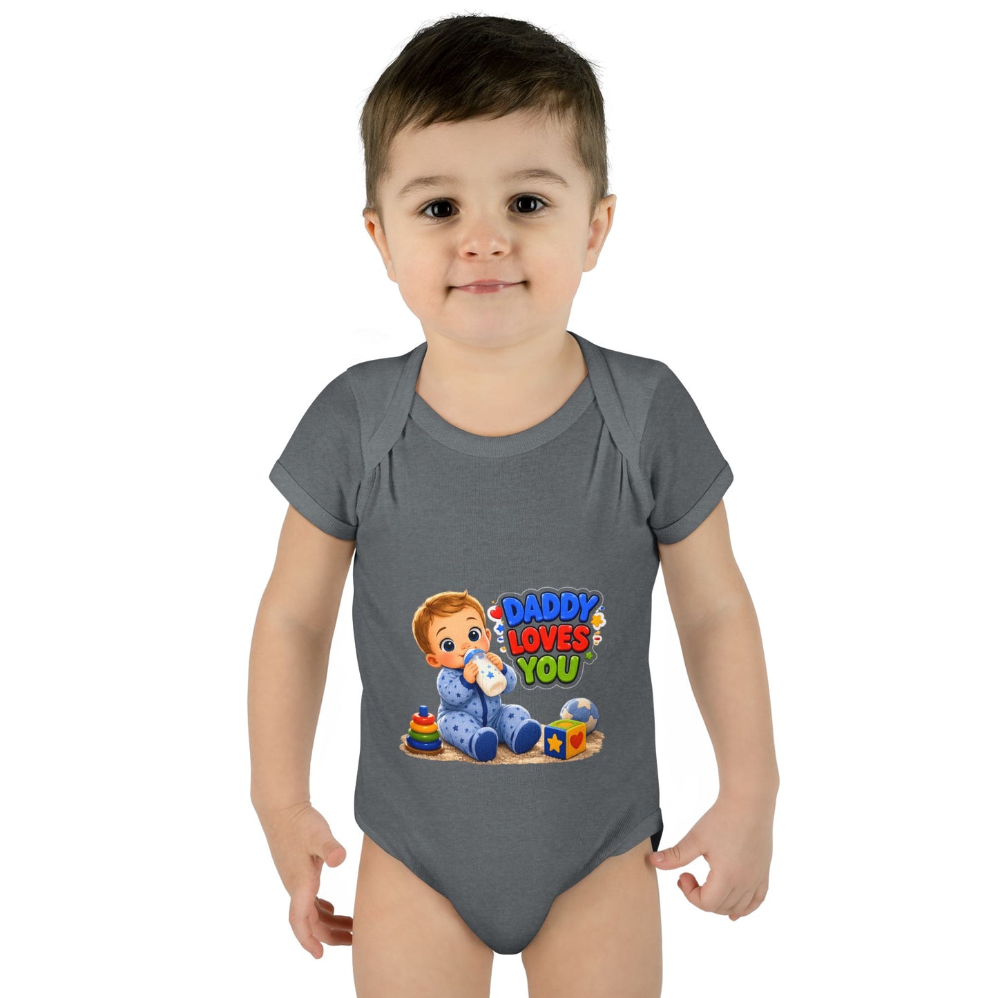 Infant Bodysuit — "Daddy Loves You" Cute Baby Graphic Onesie