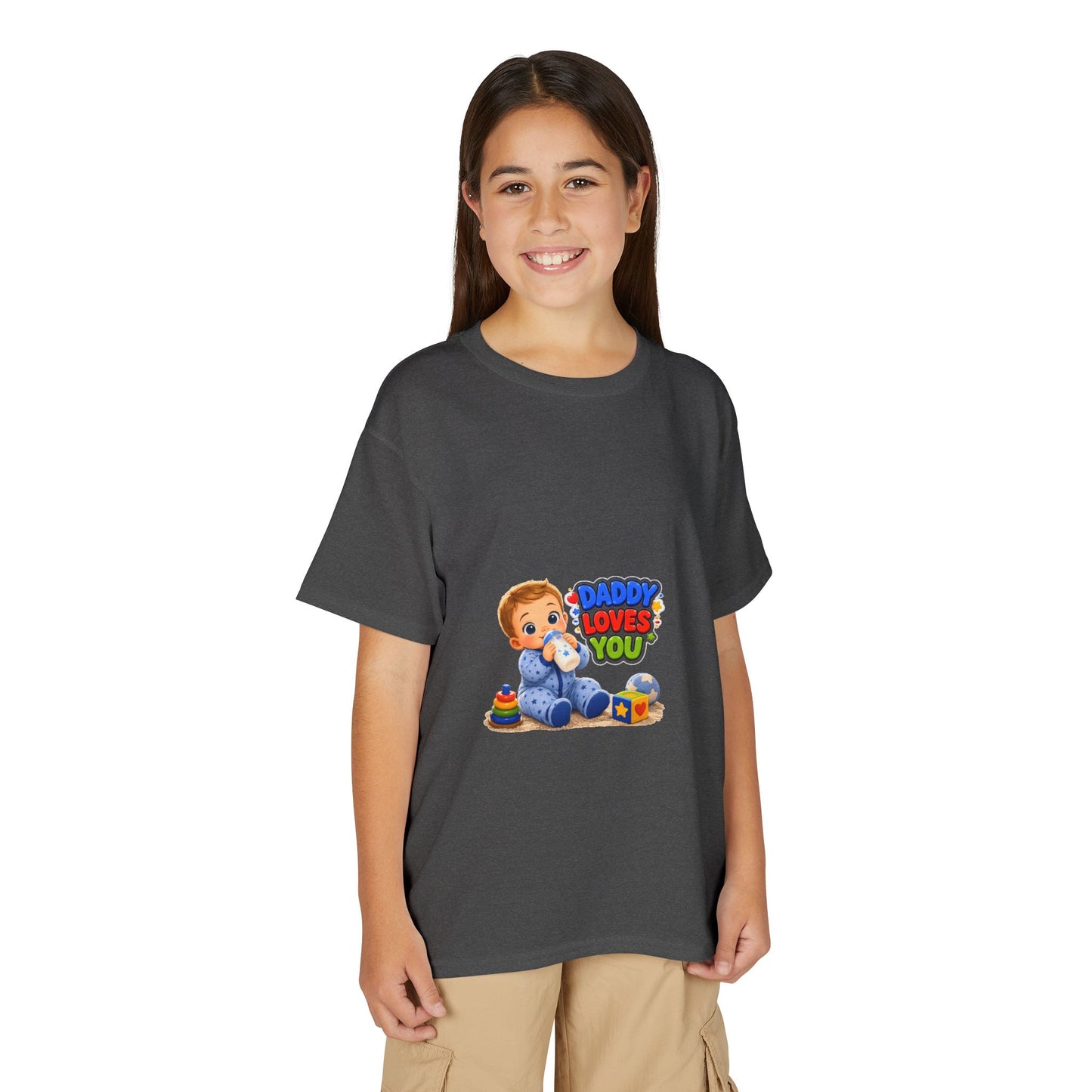 Daddy Loves You Youth T‑Shirt — Cute Baby & Toys Graphic