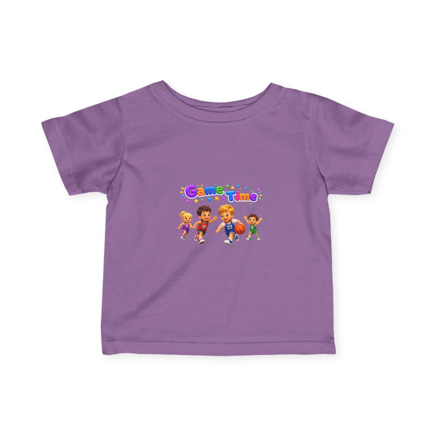 Infant Tee — "Game Time" Kids Sports Characters Graphic