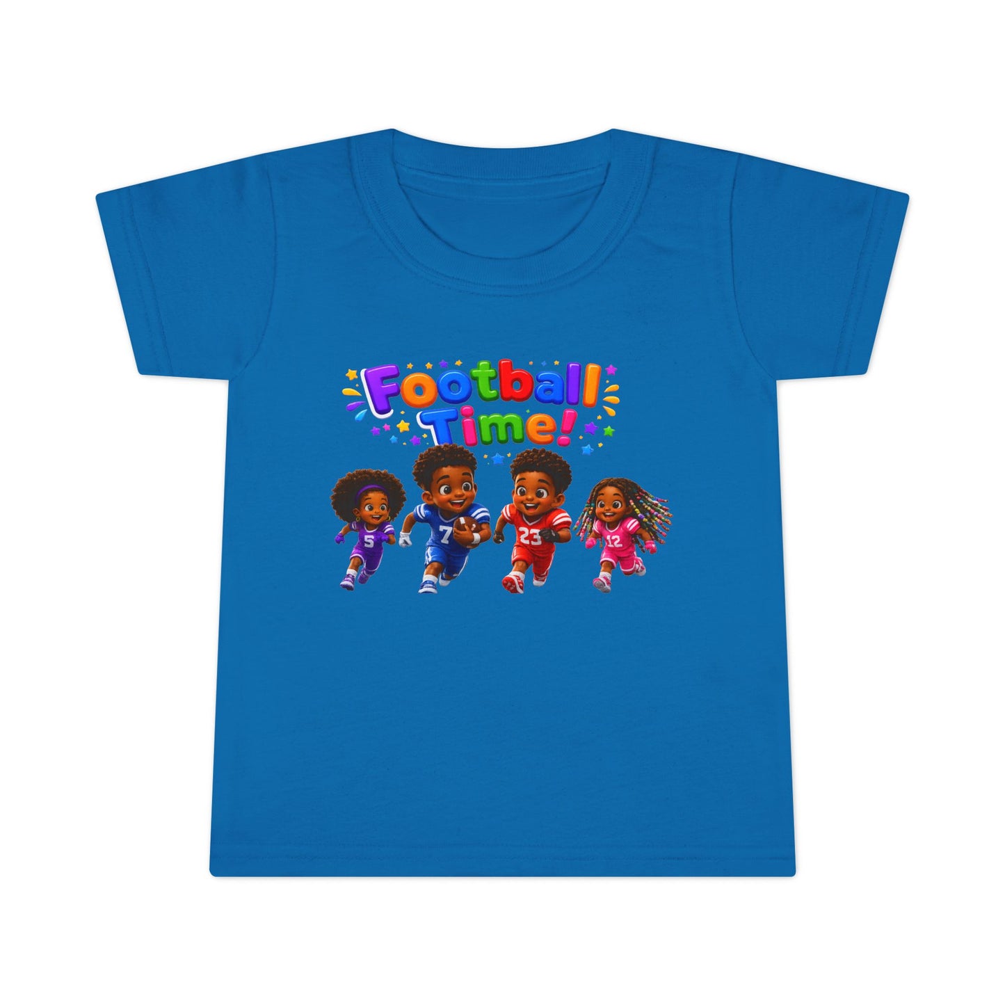 Toddler T-Shirt — "Football Time!" Cute Kids Football Players Graphic Tee