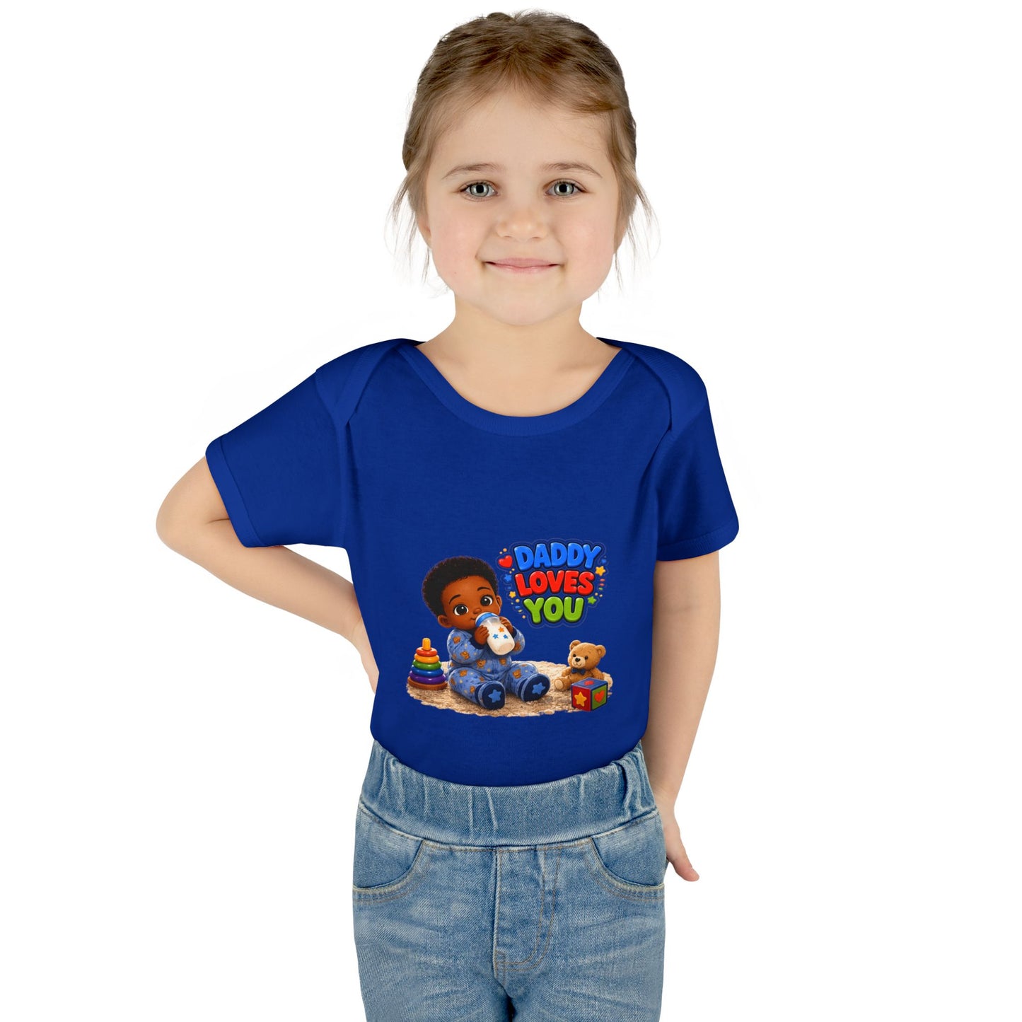 Daddy Loves You Infant Bodysuit — Cute Baby Boy Onesie with Toys Graphic