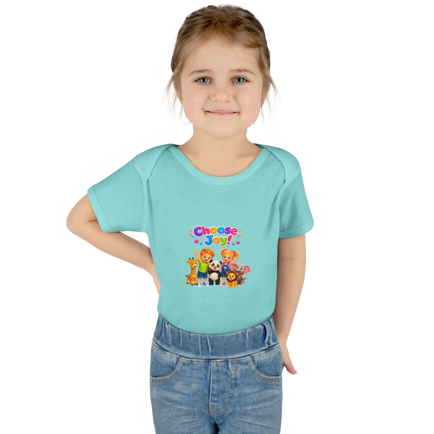Choose Joy Baby Bodysuit — Cute Animal Crew Infant Onesie