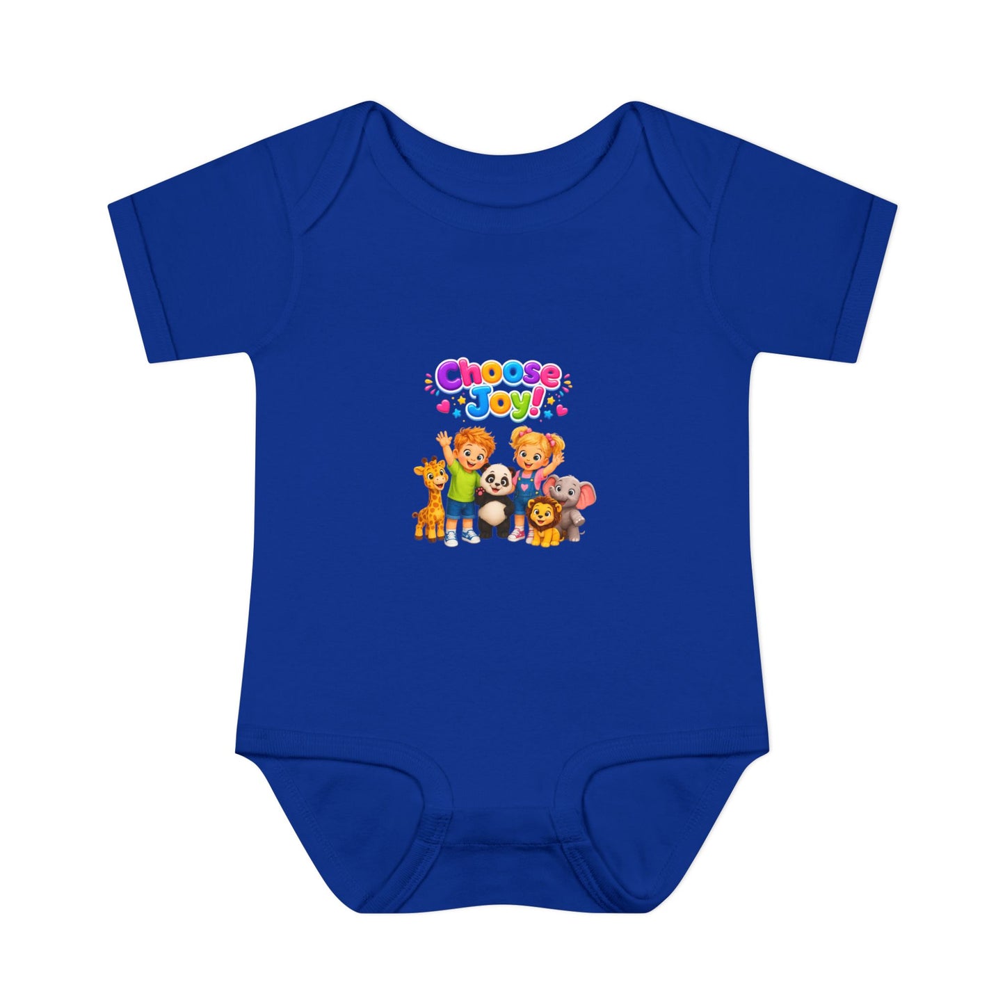 Choose Joy Baby Bodysuit — Cute Animal Crew Infant Onesie