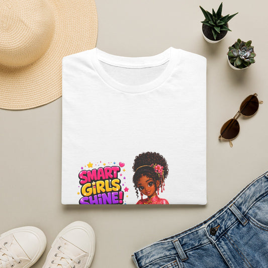 Smart Girls Shine! T-Shirt — Empowering Girl Power Graphic Tee