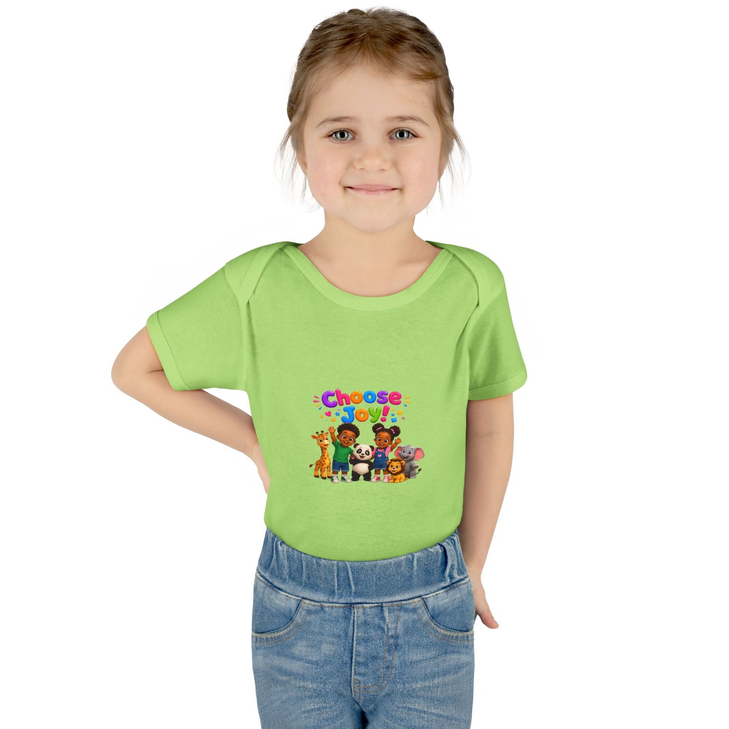 Choose Joy! Baby Bodysuit — Cute Animal Crew Infant Onesie