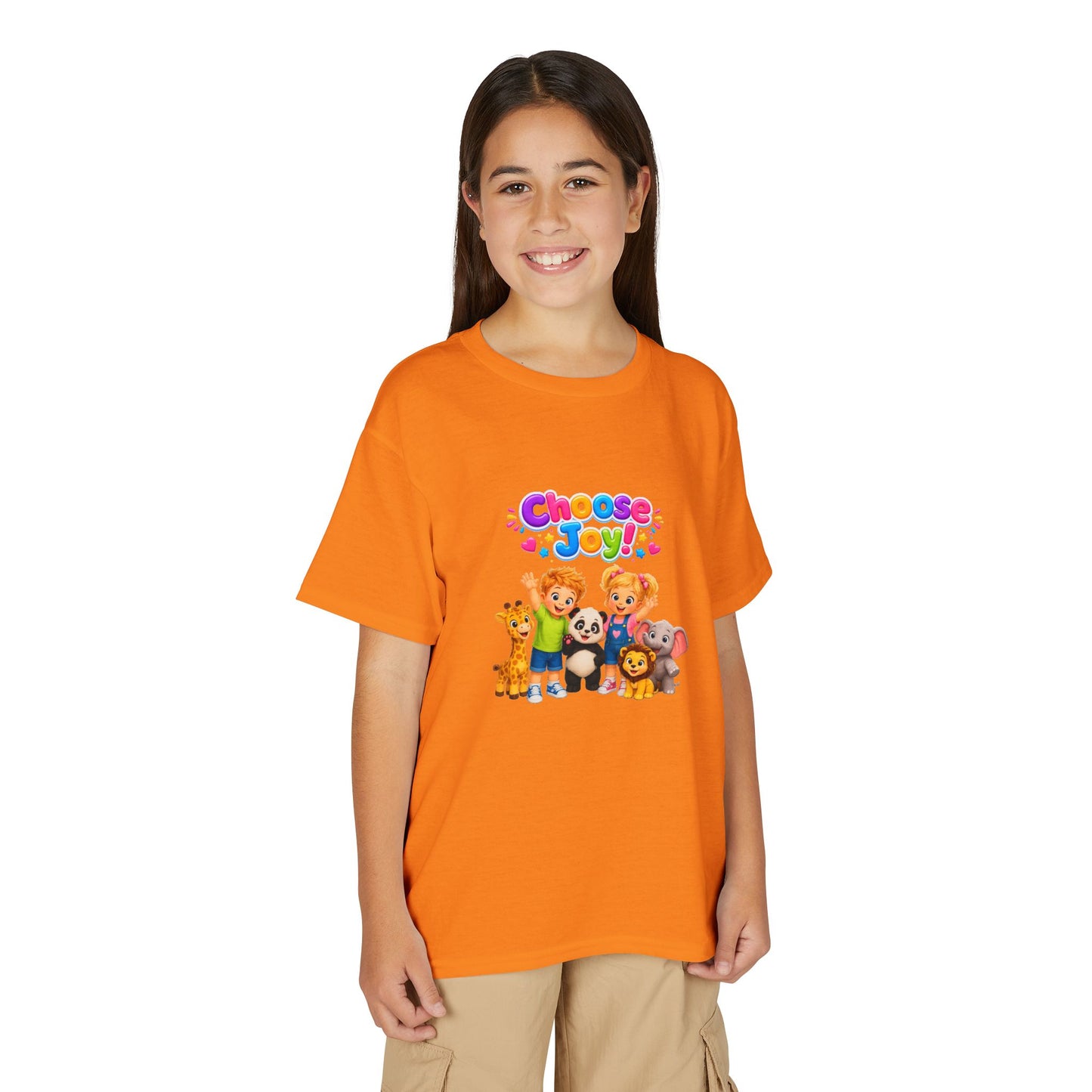 Kids T-Shirt — "Choose Joy" Cute Animal Friends Graphic