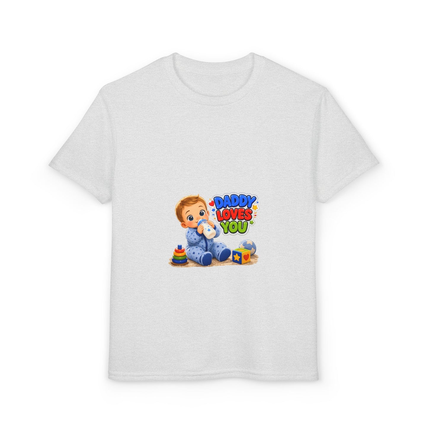 Daddy Loves You Youth T‑Shirt — Cute Baby & Toys Graphic