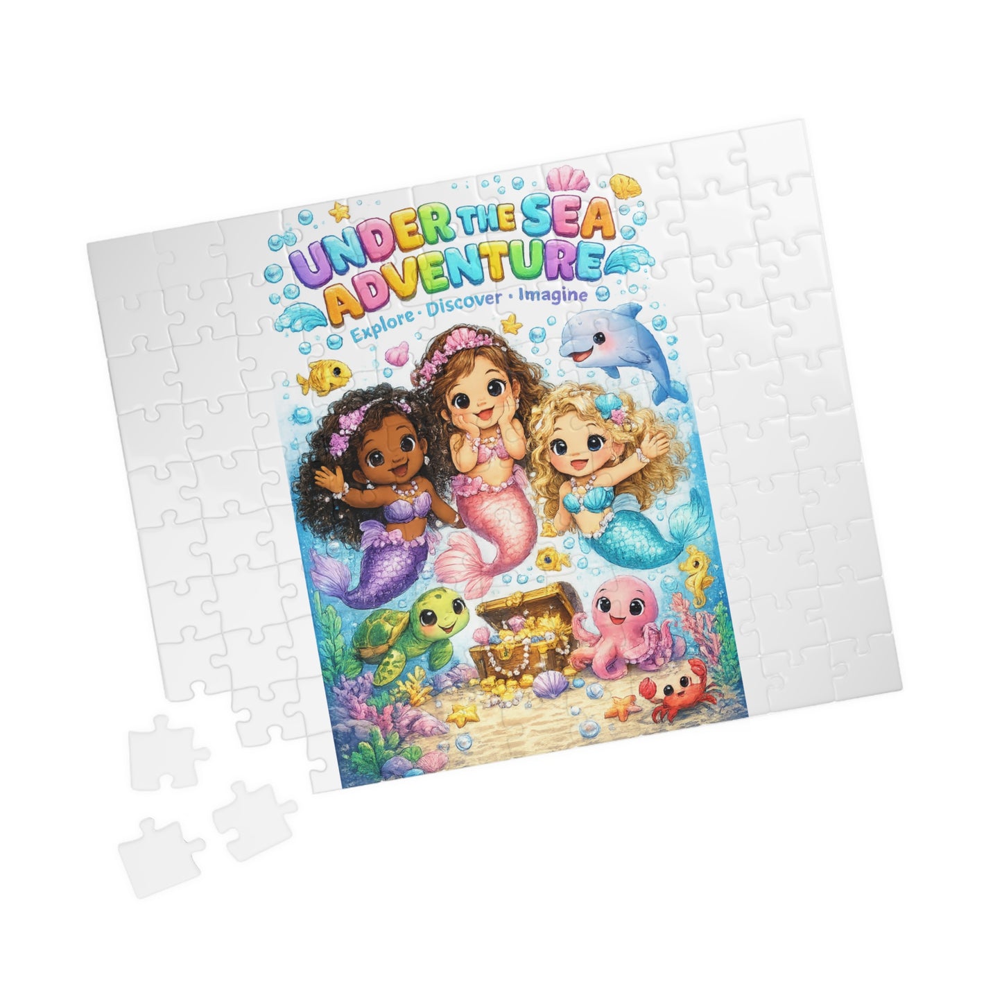 Under the Sea Adventure Kids Puzzle — Cute Mermaid Friends 110–1014 Piece Jigsaw