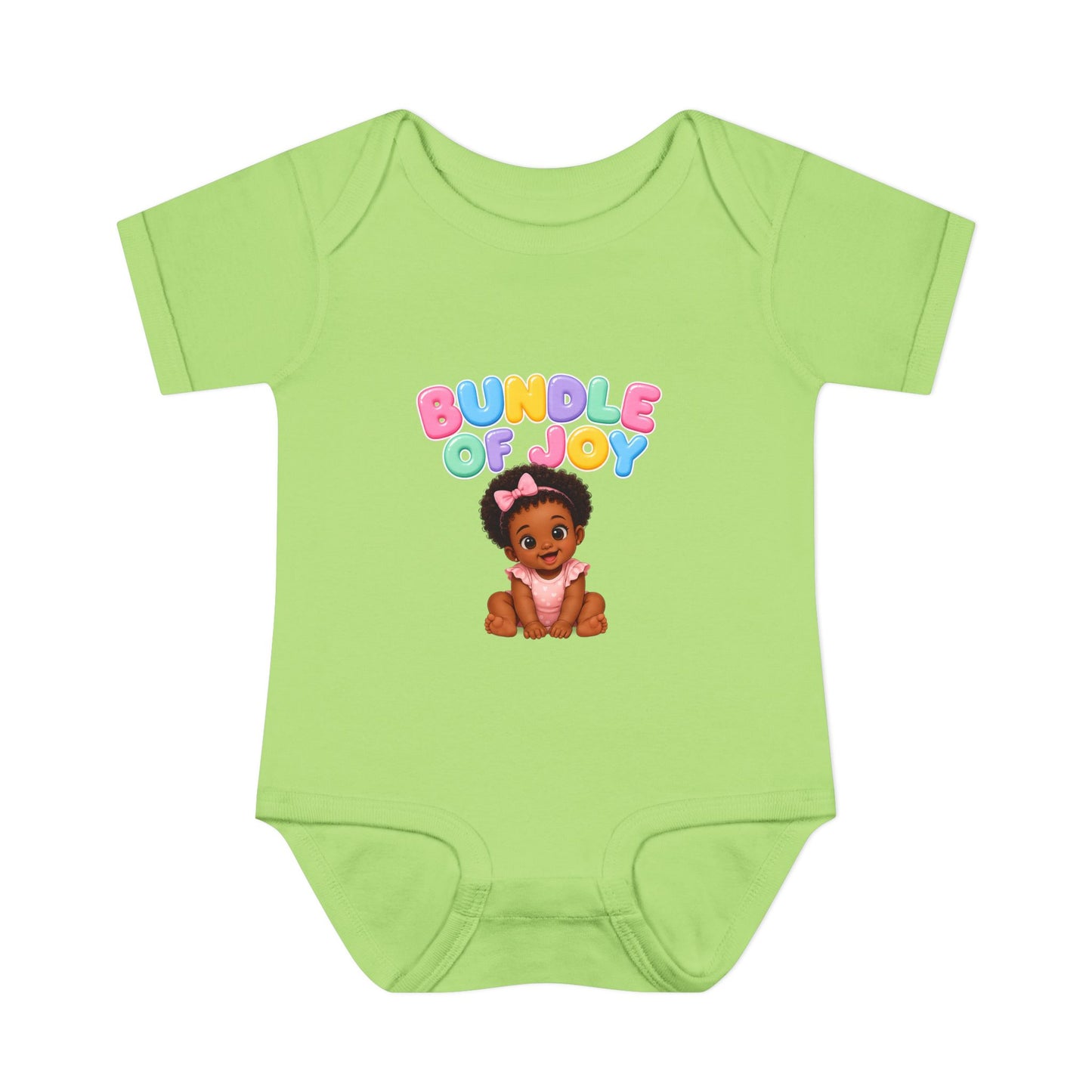 Baby Bodysuit - "Bundle of Joy" Cute African American Baby Graphic