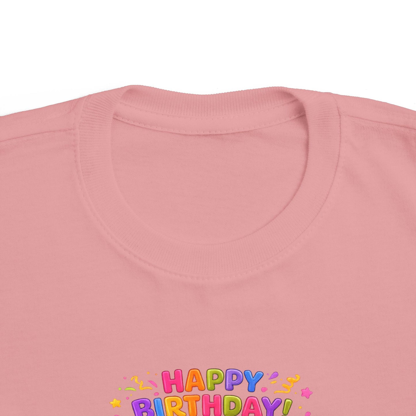 Toddler Birthday Tee — "Happy Birthday 2" Girl Balloon Party Shirt
