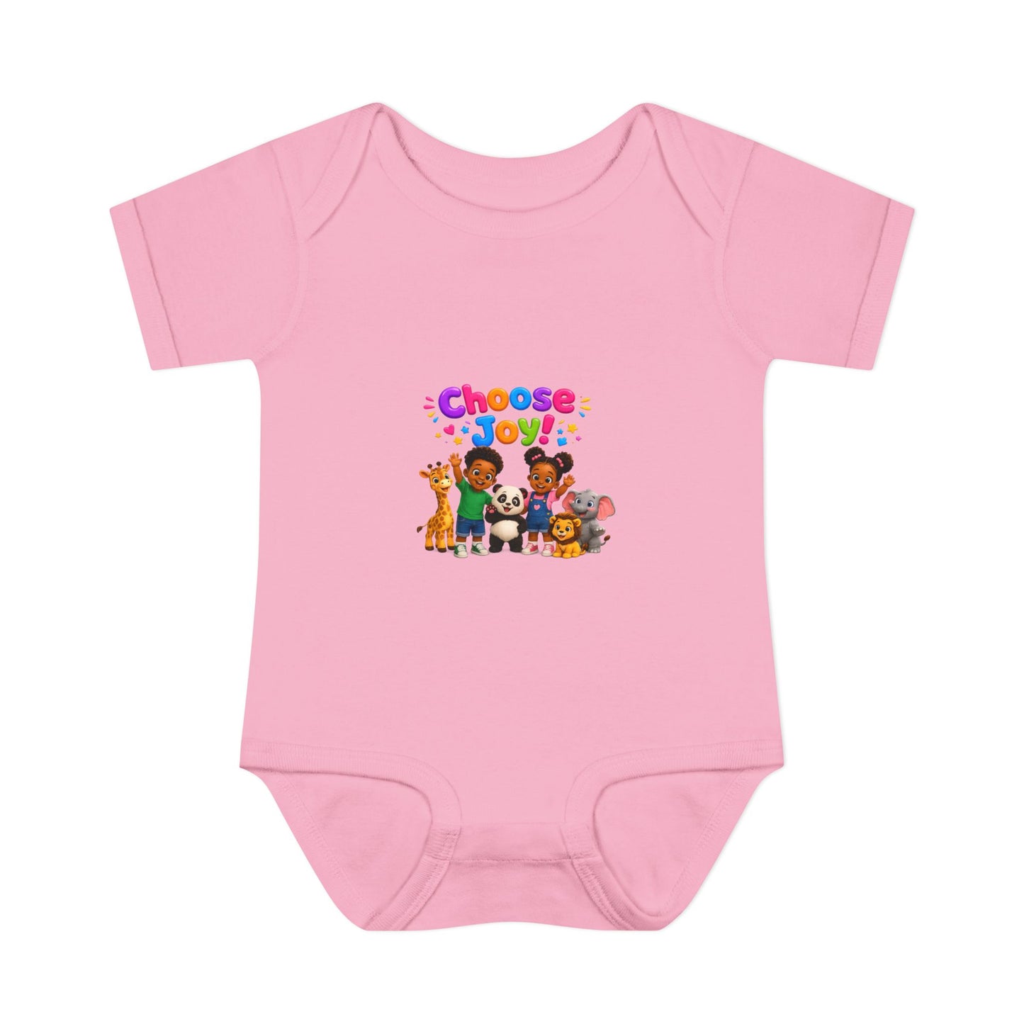 Choose Joy! Baby Bodysuit — Cute Animal Crew Infant Onesie