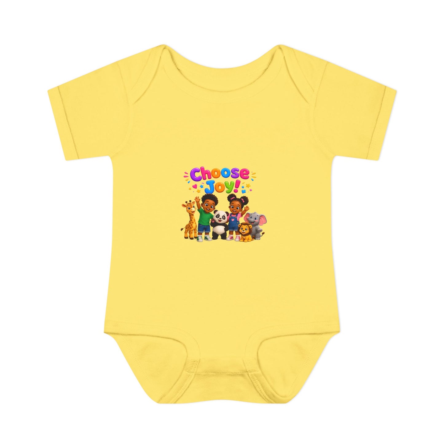 Choose Joy! Baby Bodysuit — Cute Animal Crew Infant Onesie