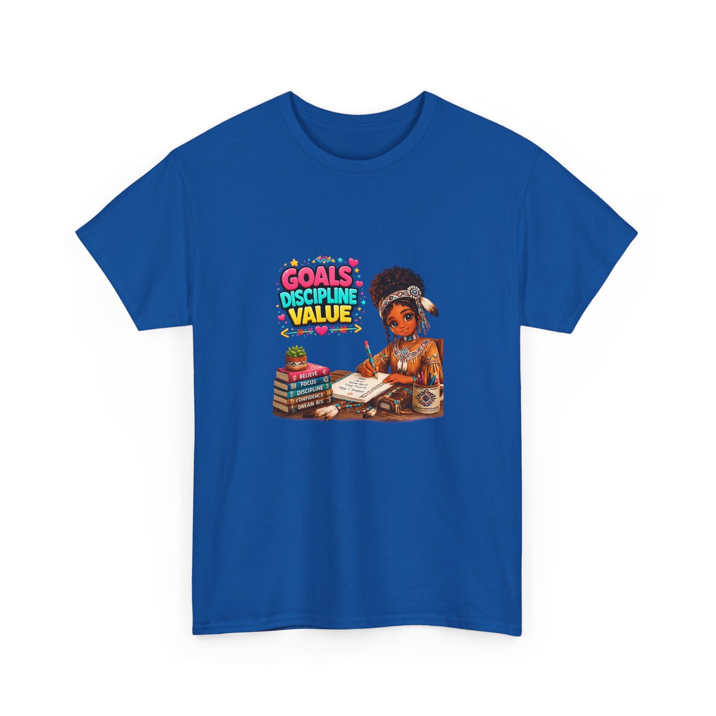 Motivational Study T-Shirt — "Goals, Discipline, Value" Graphic Tee for Students & Learners