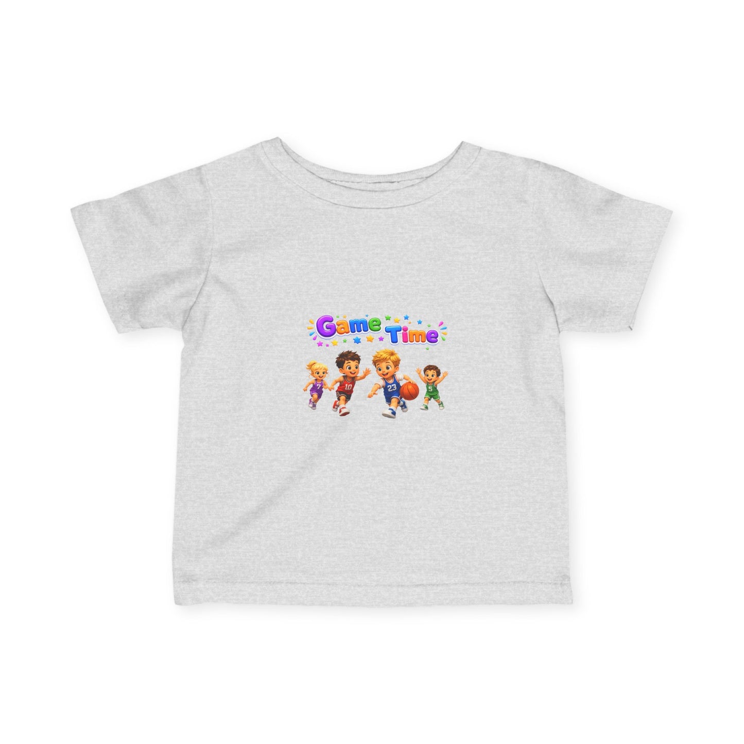 Infant Tee — "Game Time" Kids Sports Characters Graphic