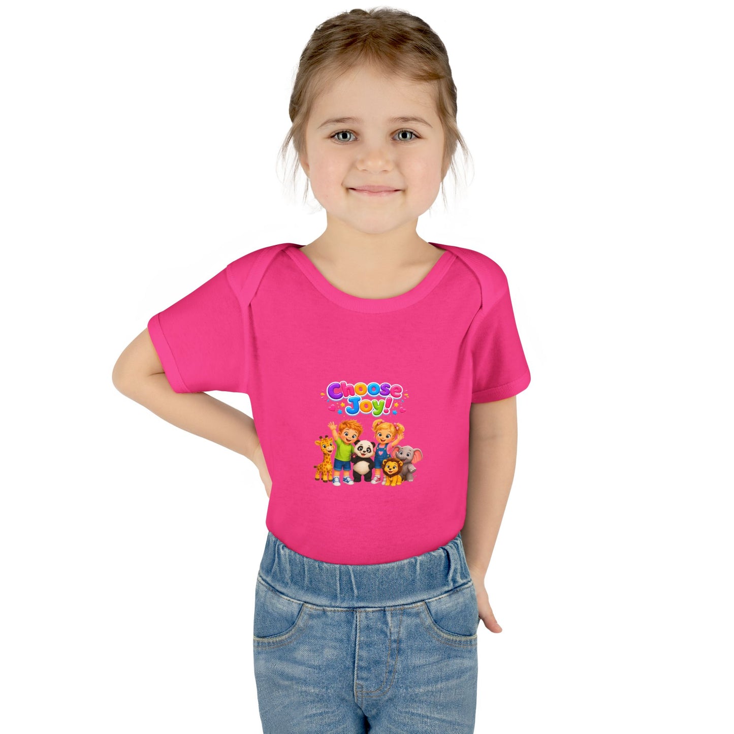 Choose Joy Baby Bodysuit — Cute Animal Crew Infant Onesie