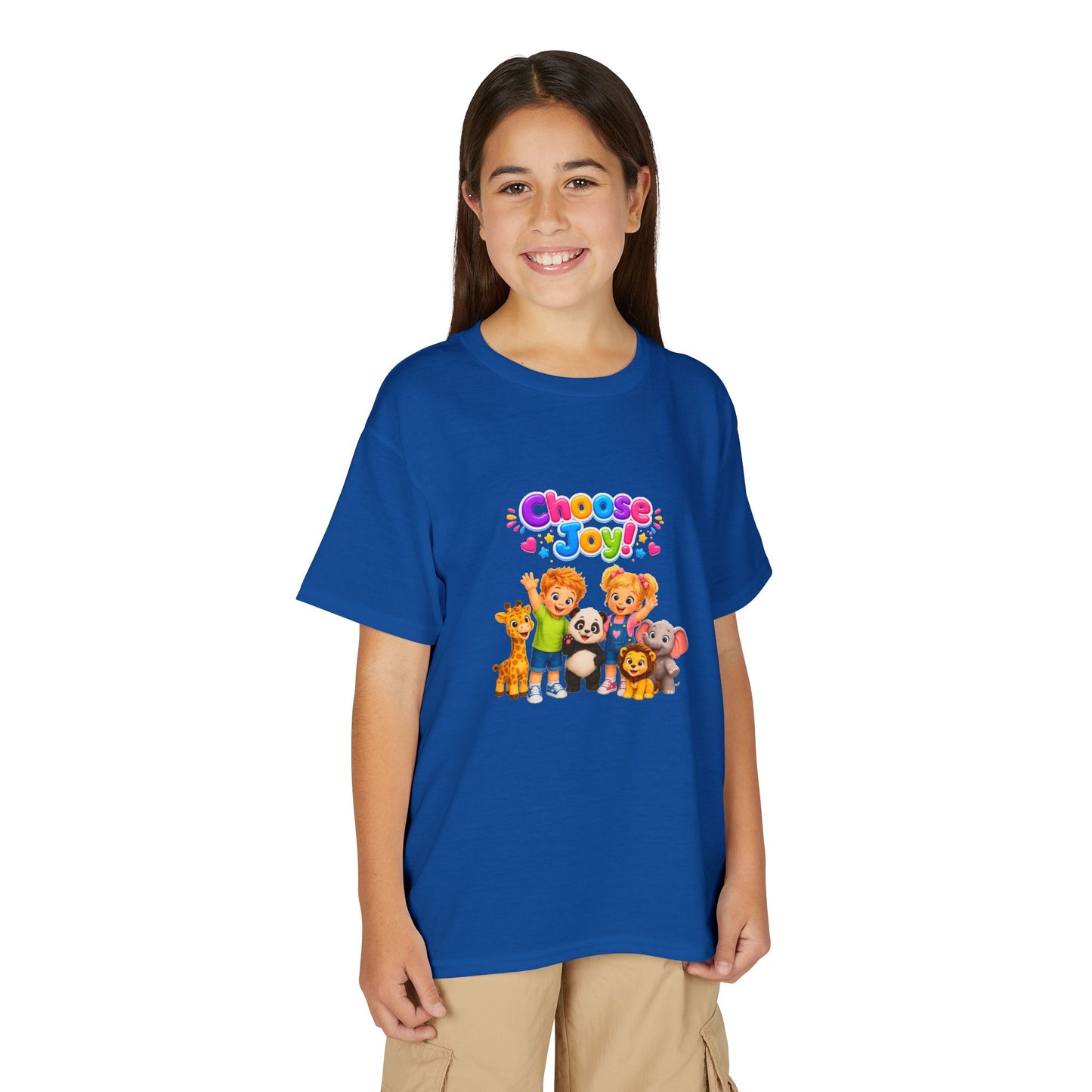 Kids T-Shirt — "Choose Joy" Cute Animal Friends Graphic