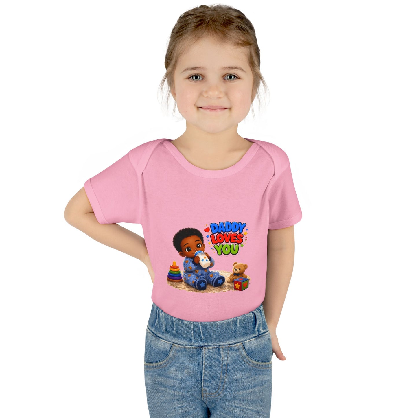 Daddy Loves You Infant Bodysuit — Cute Baby Boy Onesie with Toys Graphic