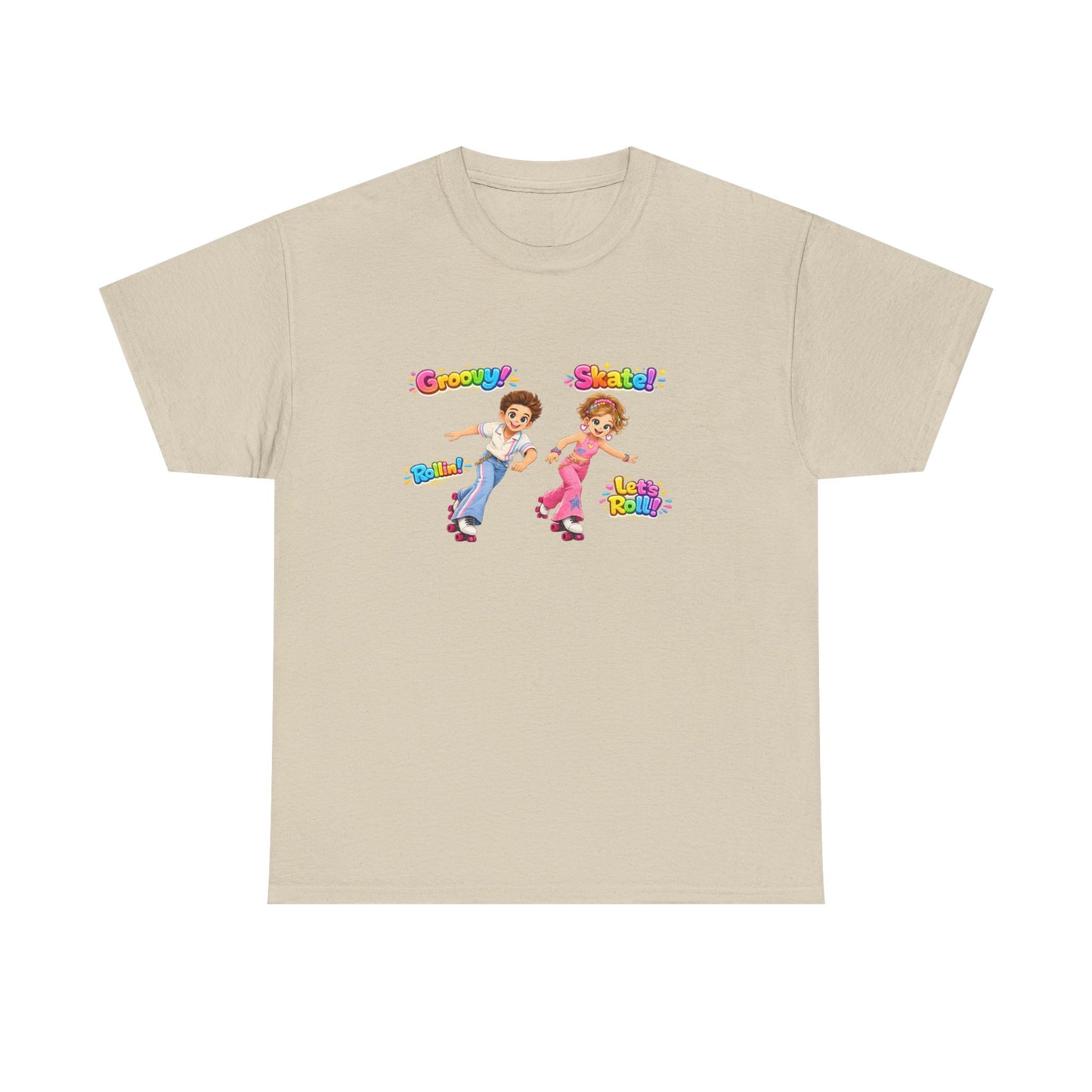 Kids Dance Party T-Shirt — "Groovy! Shake!" Retro Cartoon Kids Tee