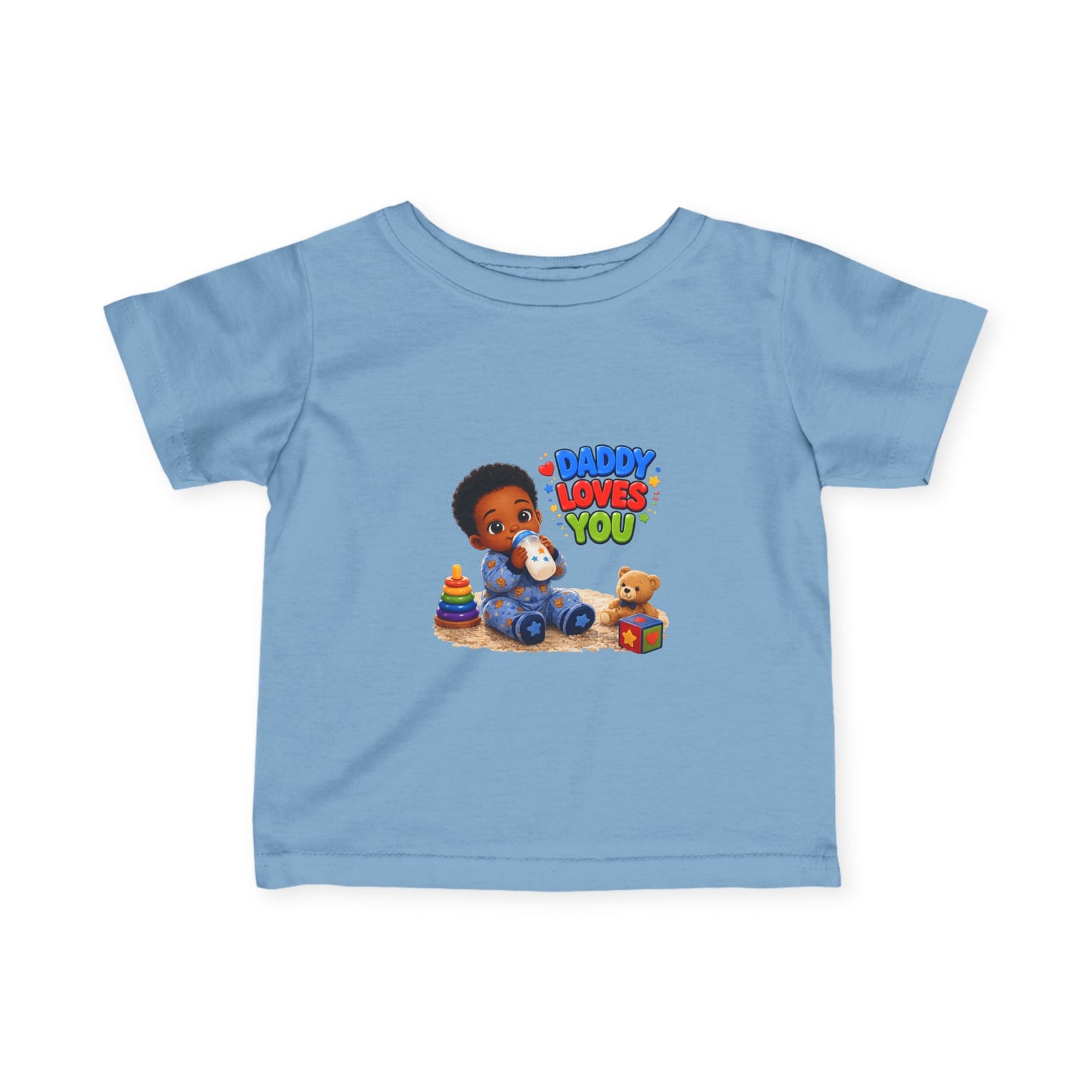 Infant Tee — "Daddy Loves You" Cute Baby Boy Graphic Shirt