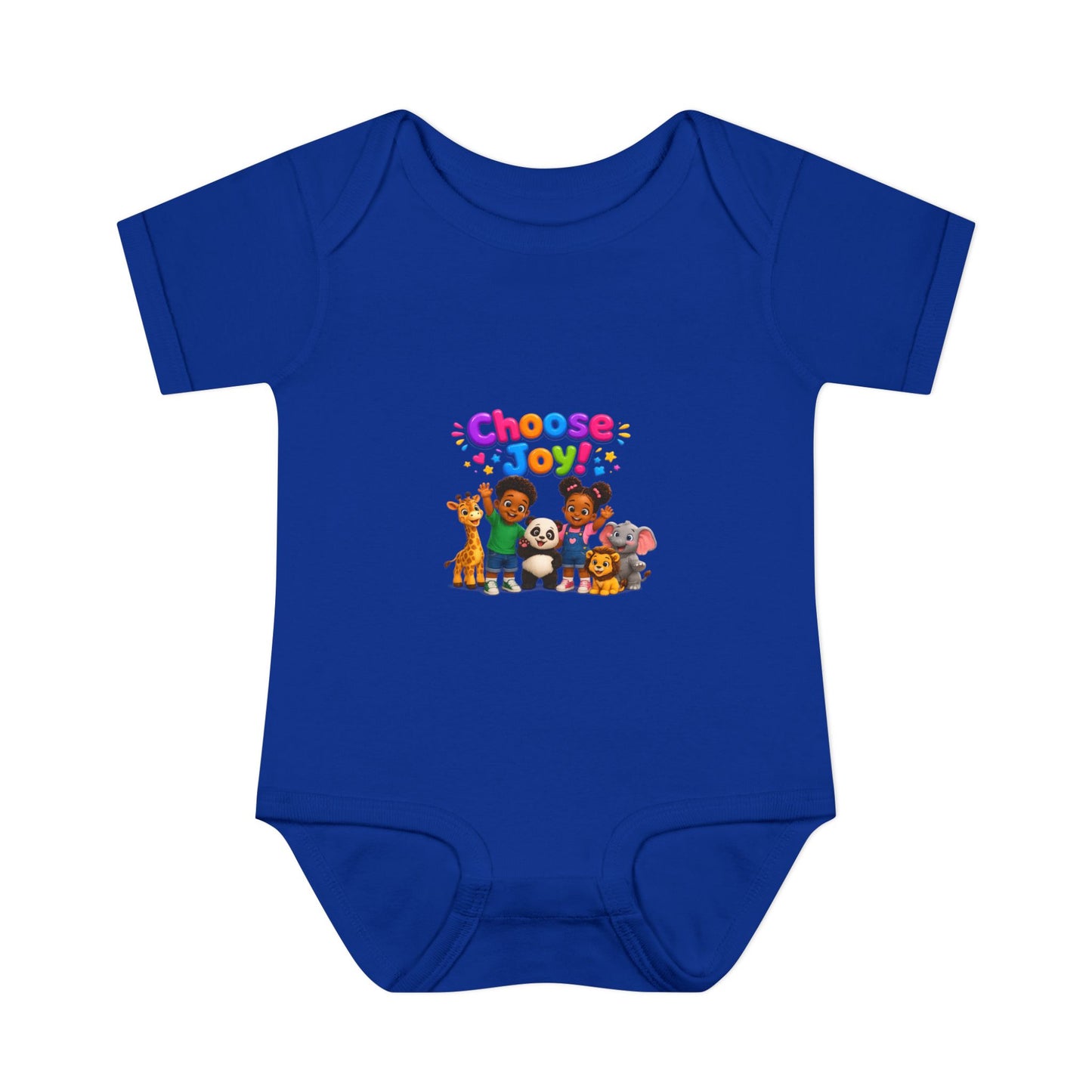 Choose Joy! Baby Bodysuit — Cute Animal Crew Infant Onesie