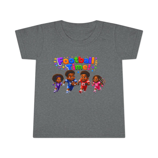 Toddler T-Shirt — "Football Time!" Cute Kids Football Players Graphic Tee