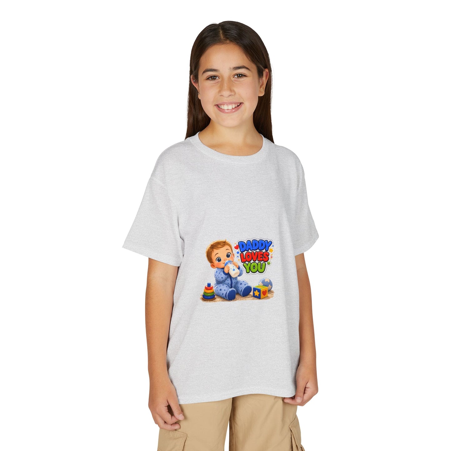 Daddy Loves You Youth T‑Shirt — Cute Baby & Toys Graphic