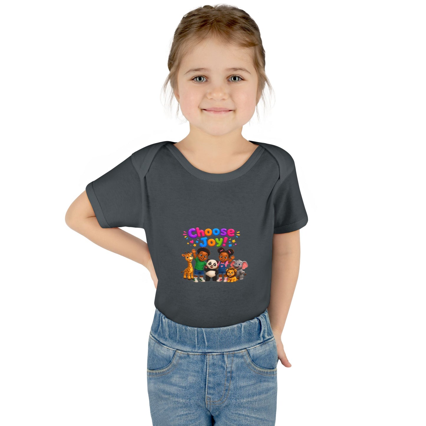 Choose Joy! Baby Bodysuit — Cute Animal Crew Infant Onesie