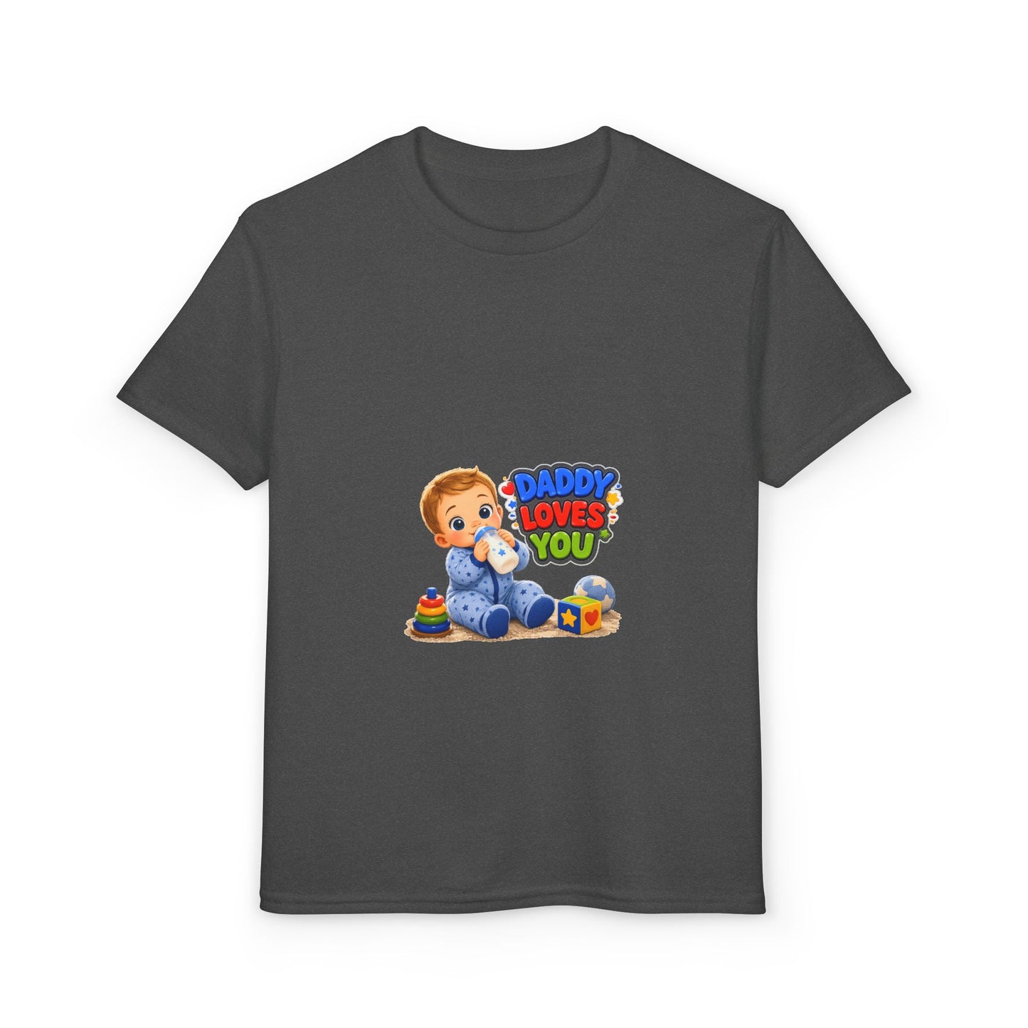 Daddy Loves You Youth T‑Shirt — Cute Baby & Toys Graphic