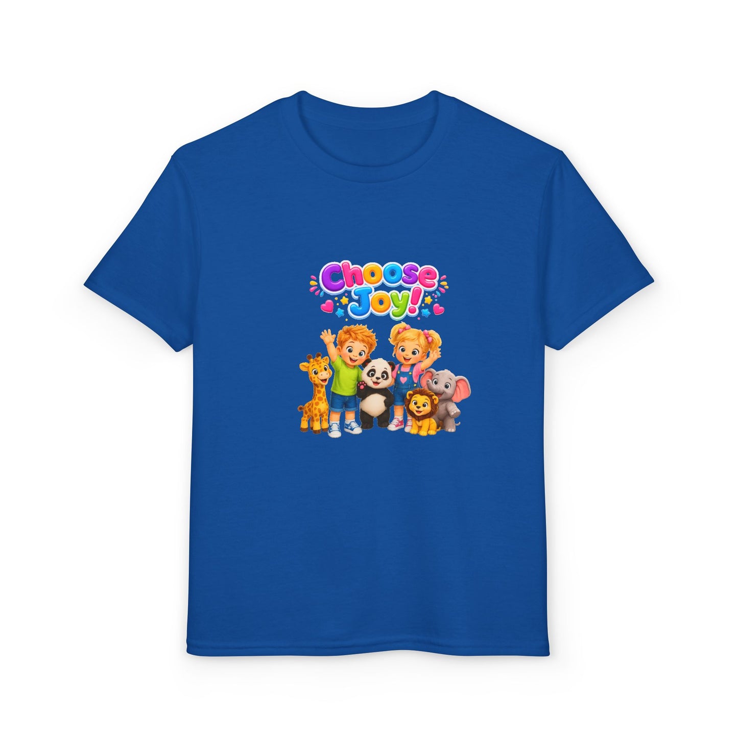 Kids T-Shirt — "Choose Joy" Cute Animal Friends Graphic