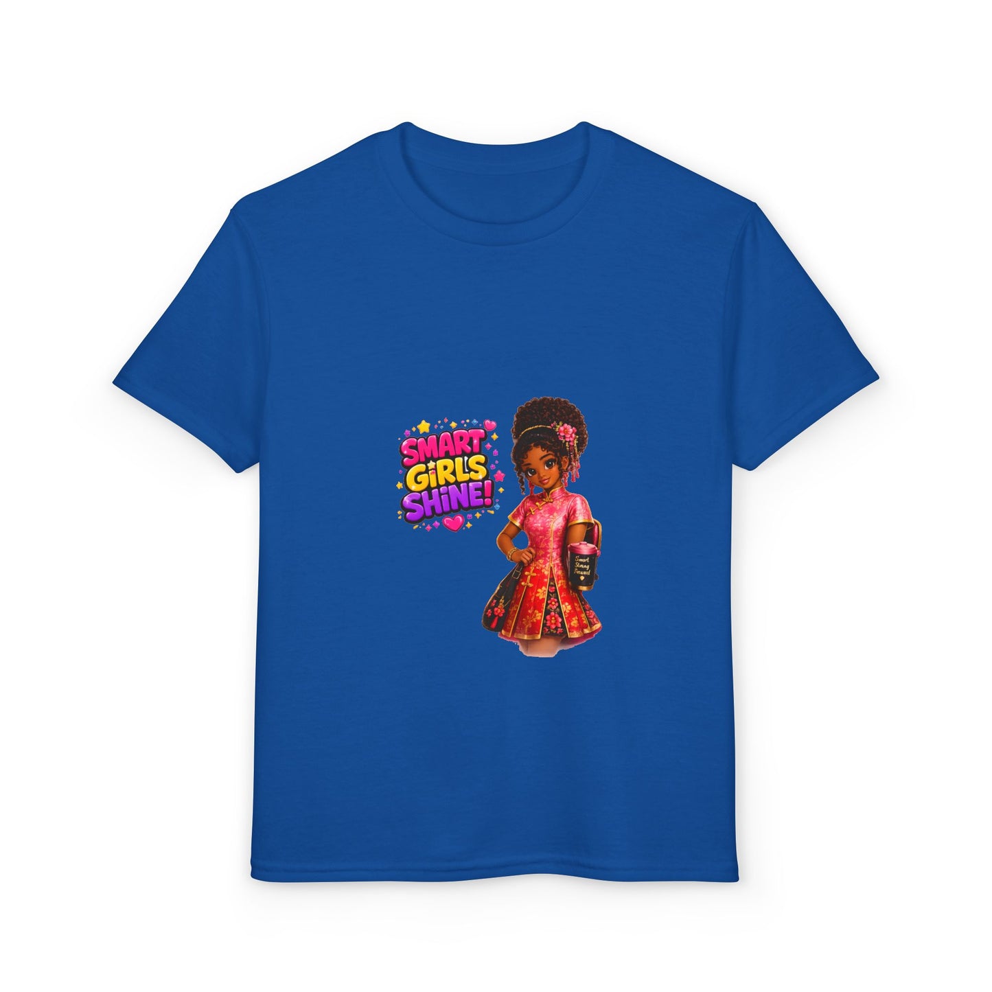 Youth T-Shirt — "Smart Girls Shine" Empowerment Tee