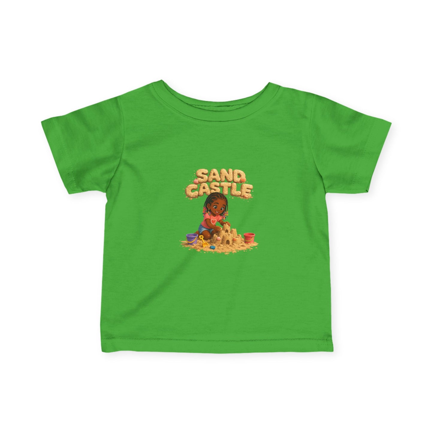 Infant Tee — "Sand Castle" Baby Beach Graphic