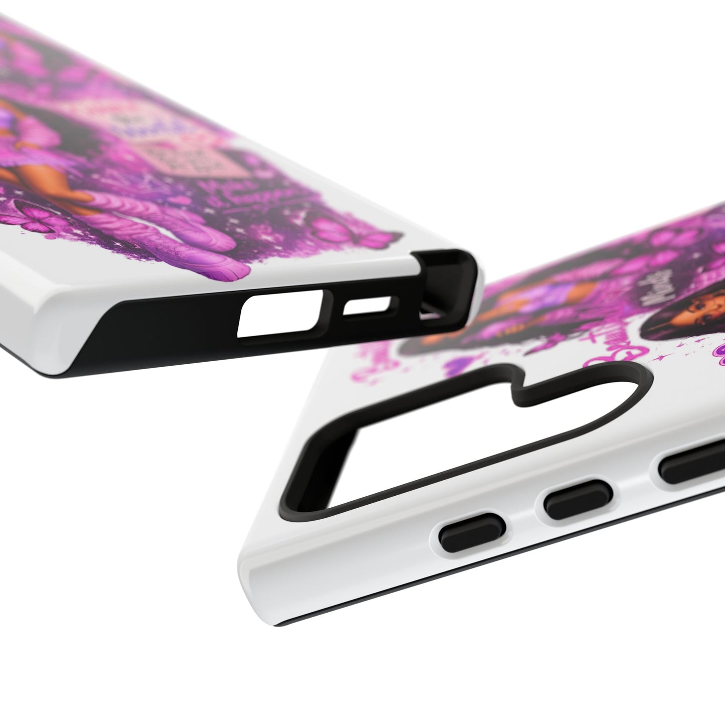 Empowered Girl Phone Case — Pink Butterfly ‘Change the World’ Design