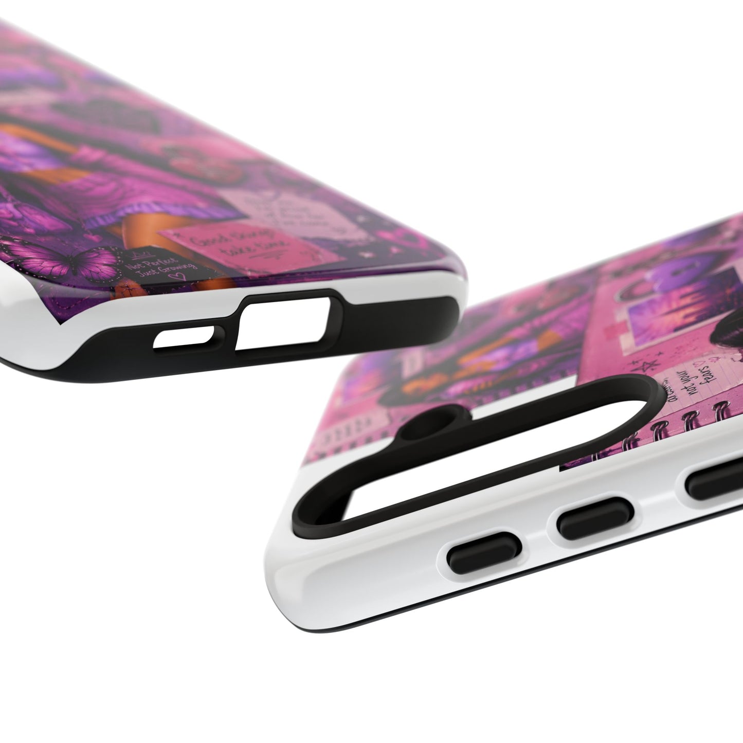 Purple Aesthetic Phone Case — Girl Collage 'Choose Yourself' Design