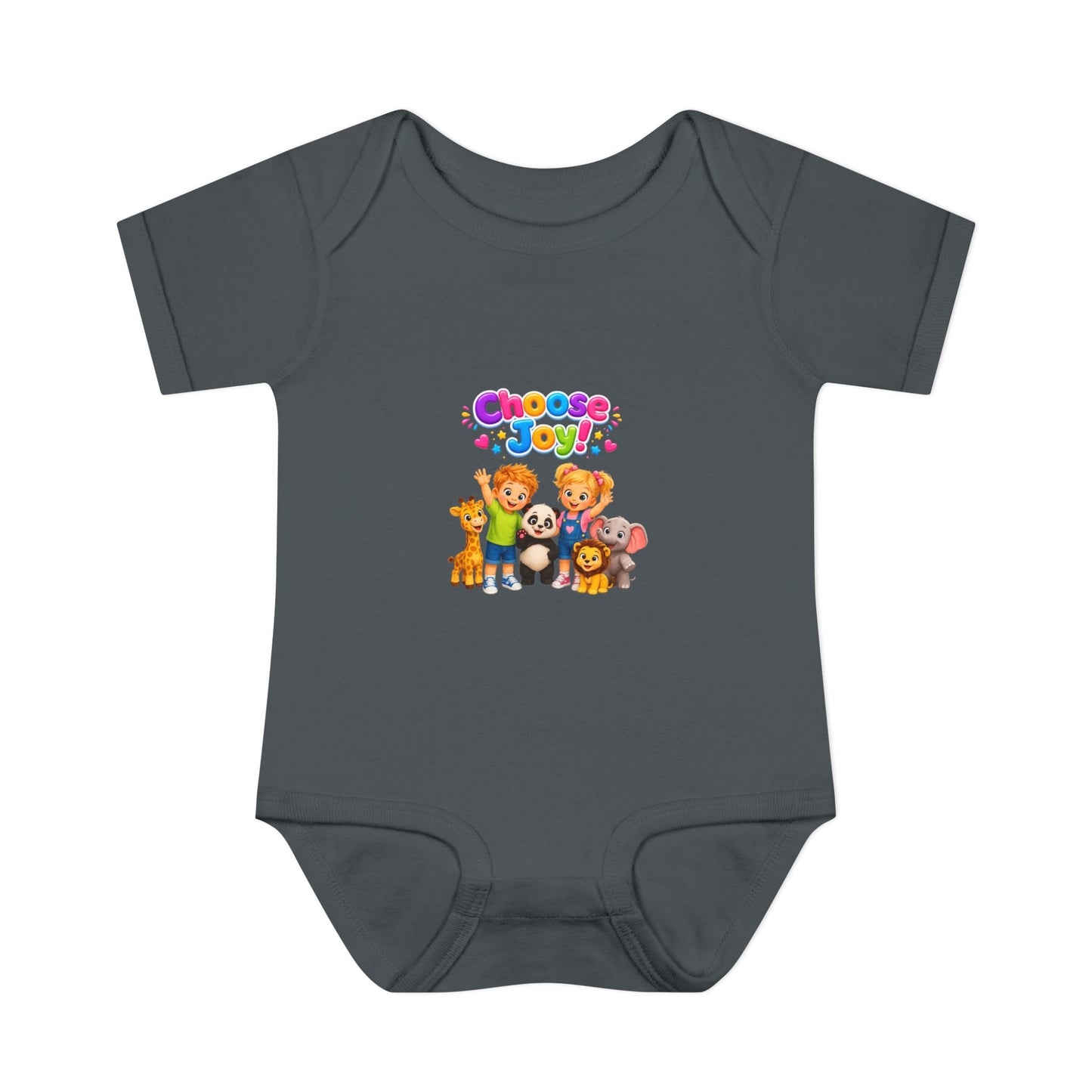 Choose Joy Baby Bodysuit — Cute Animal Crew Infant Onesie