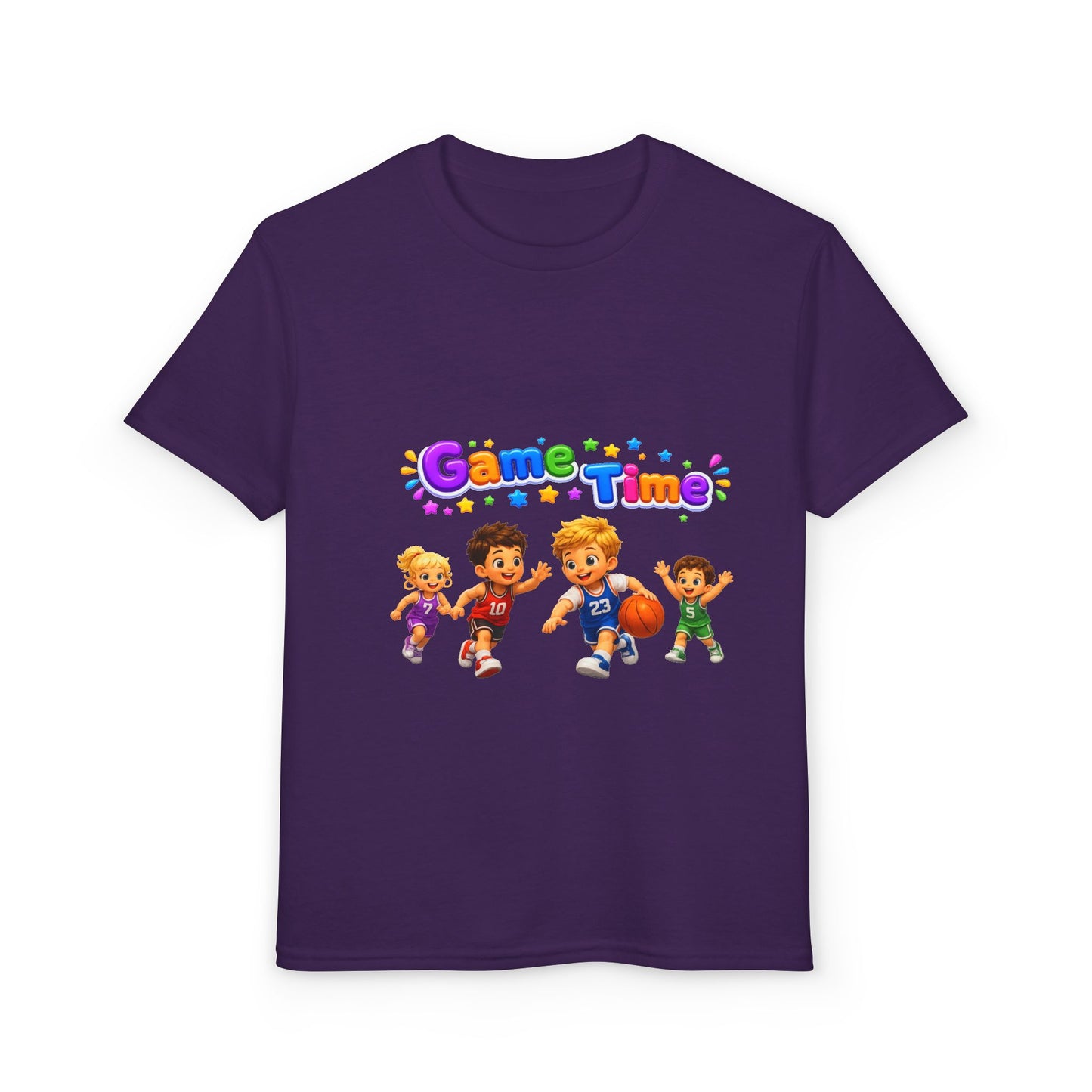 Kids T-Shirt — "Game Time" Playful Sports Graphic Tee for Boys & Girls
