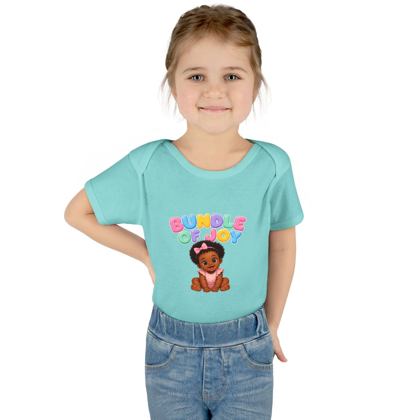 Baby Bodysuit - "Bundle of Joy" Cute African American Baby Graphic