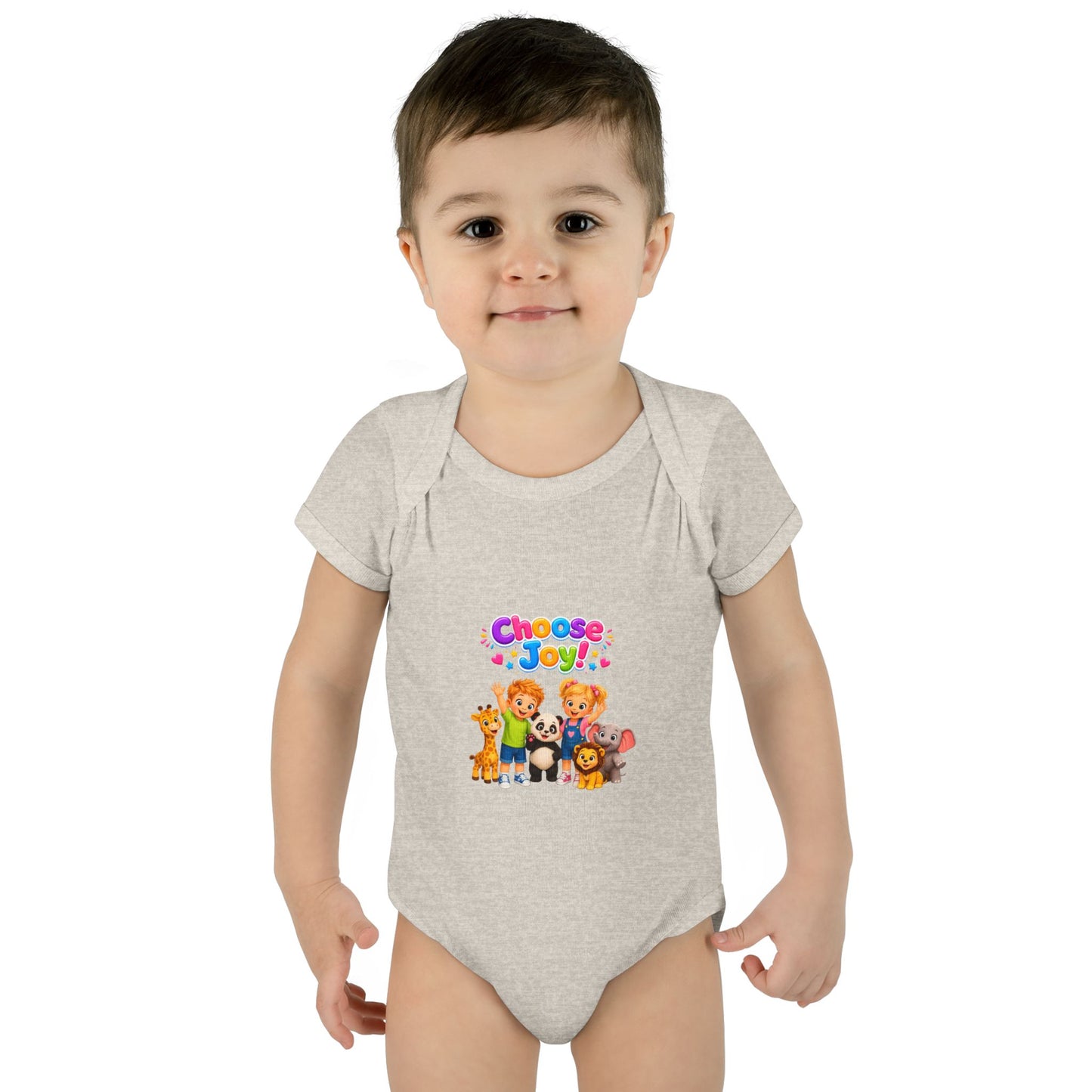 Choose Joy Baby Bodysuit — Cute Animal Crew Infant Onesie