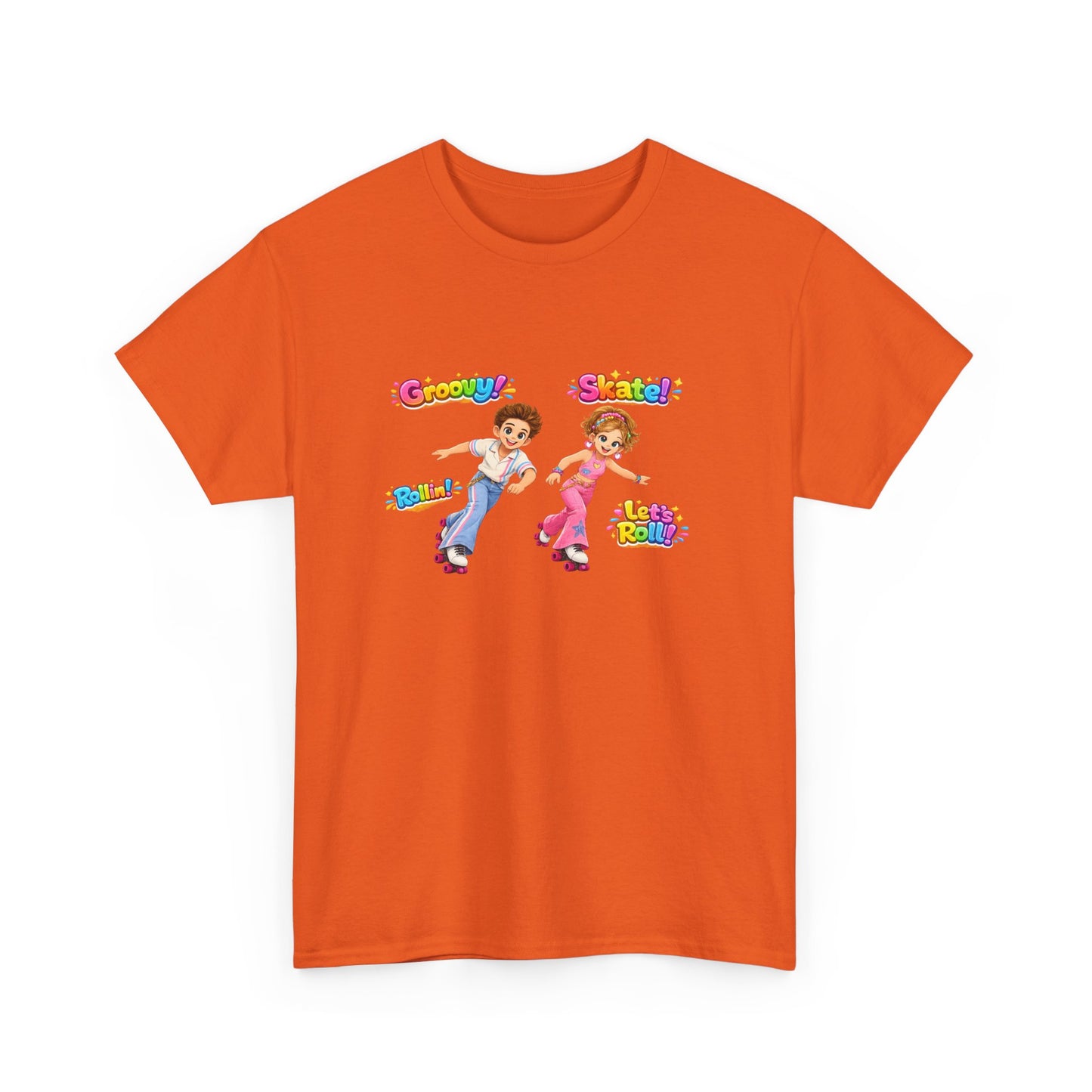 Kids Dance Party T-Shirt — "Groovy! Shake!" Retro Cartoon Kids Tee