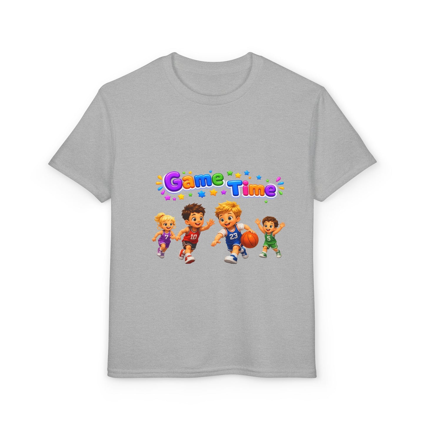 Kids T-Shirt — "Game Time" Playful Sports Graphic Tee for Boys & Girls