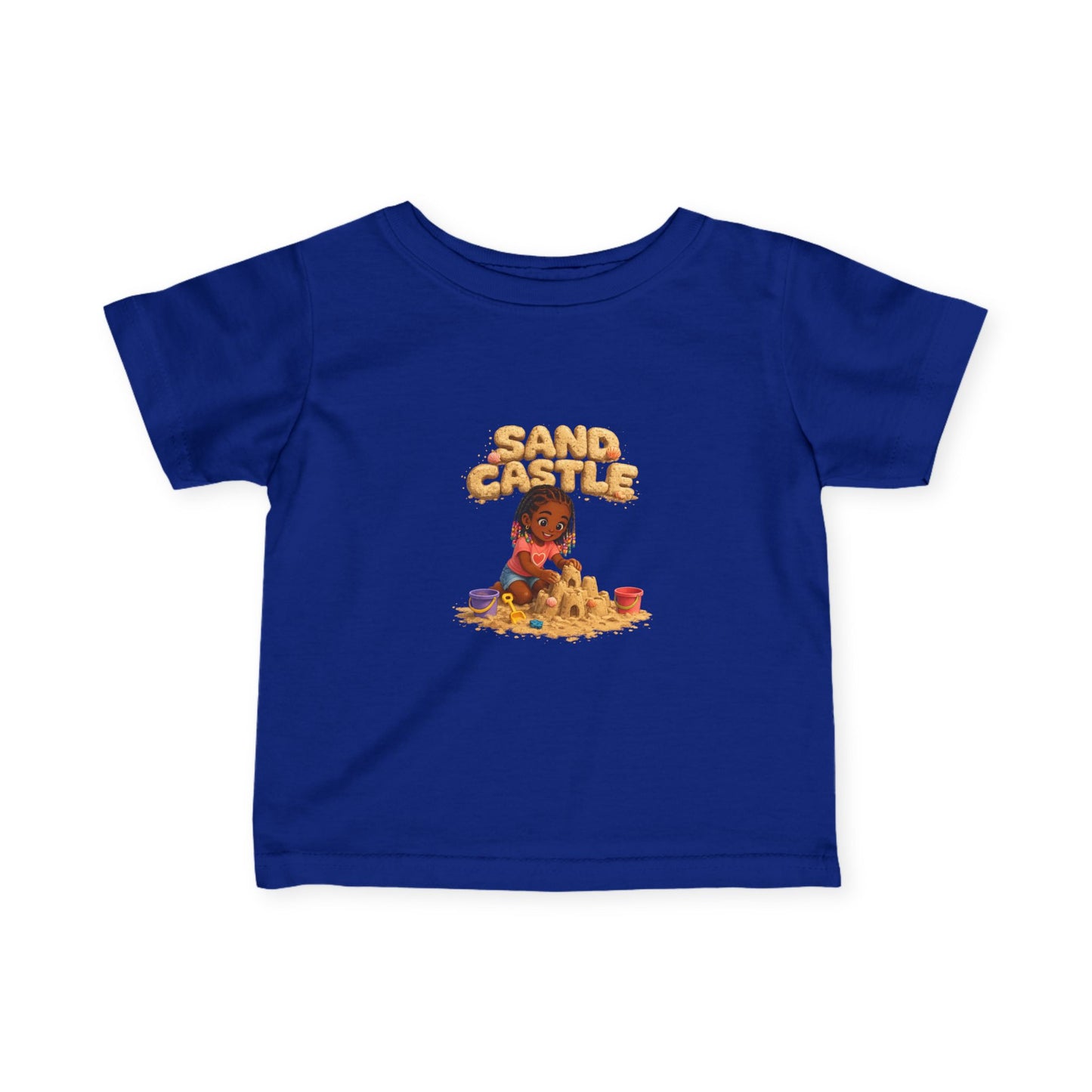 Infant Tee — "Sand Castle" Baby Beach Graphic