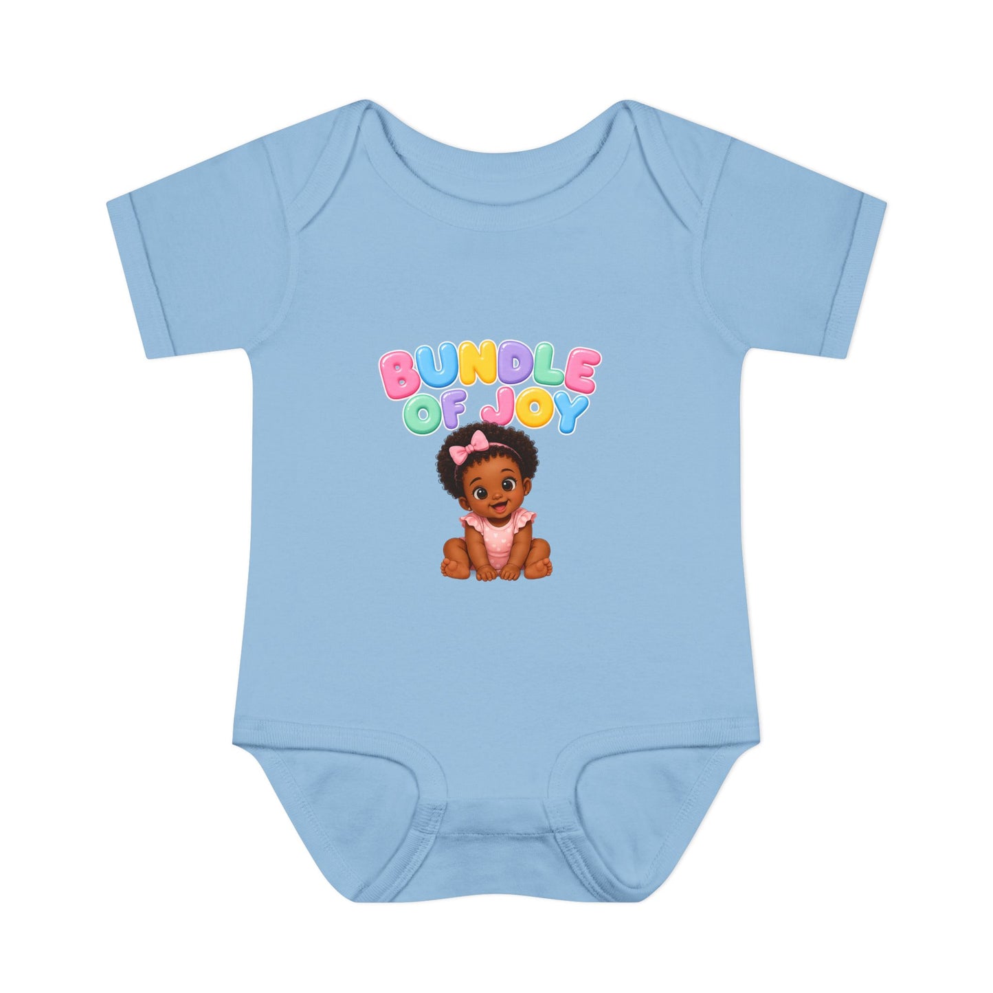 Baby Bodysuit - "Bundle of Joy" Cute African American Baby Graphic