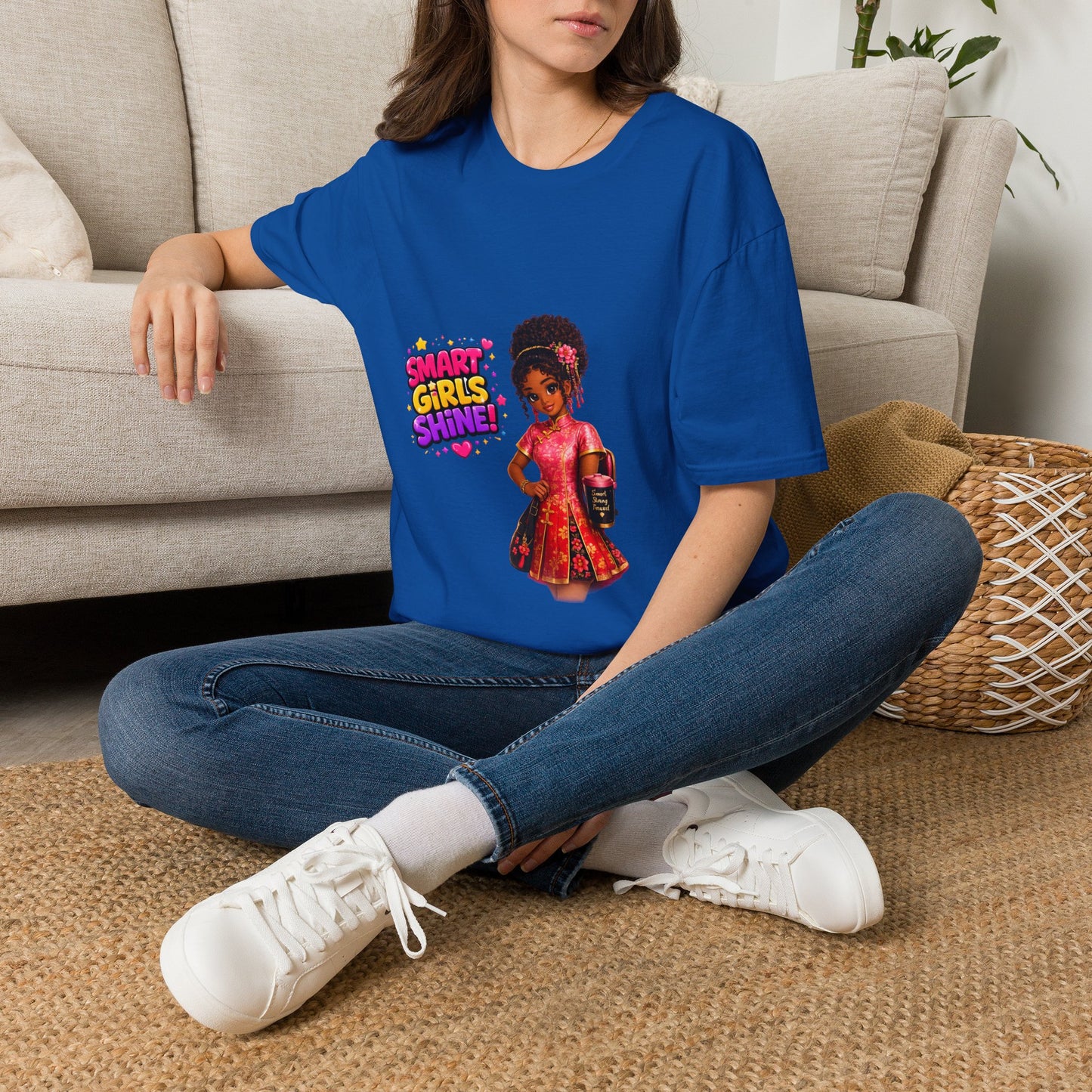Smart Girls Shine! T-Shirt — Empowering Girl Power Graphic Tee