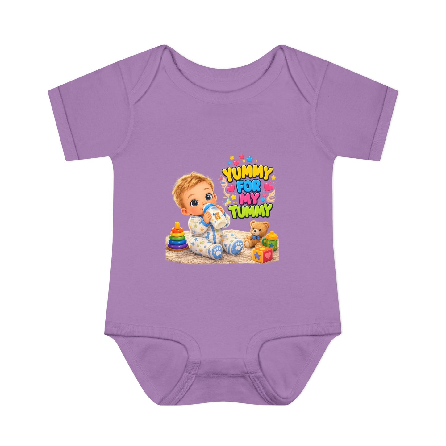 Yummy for My Tummy Baby Bodysuit — Cute Infant Feeding Onesie