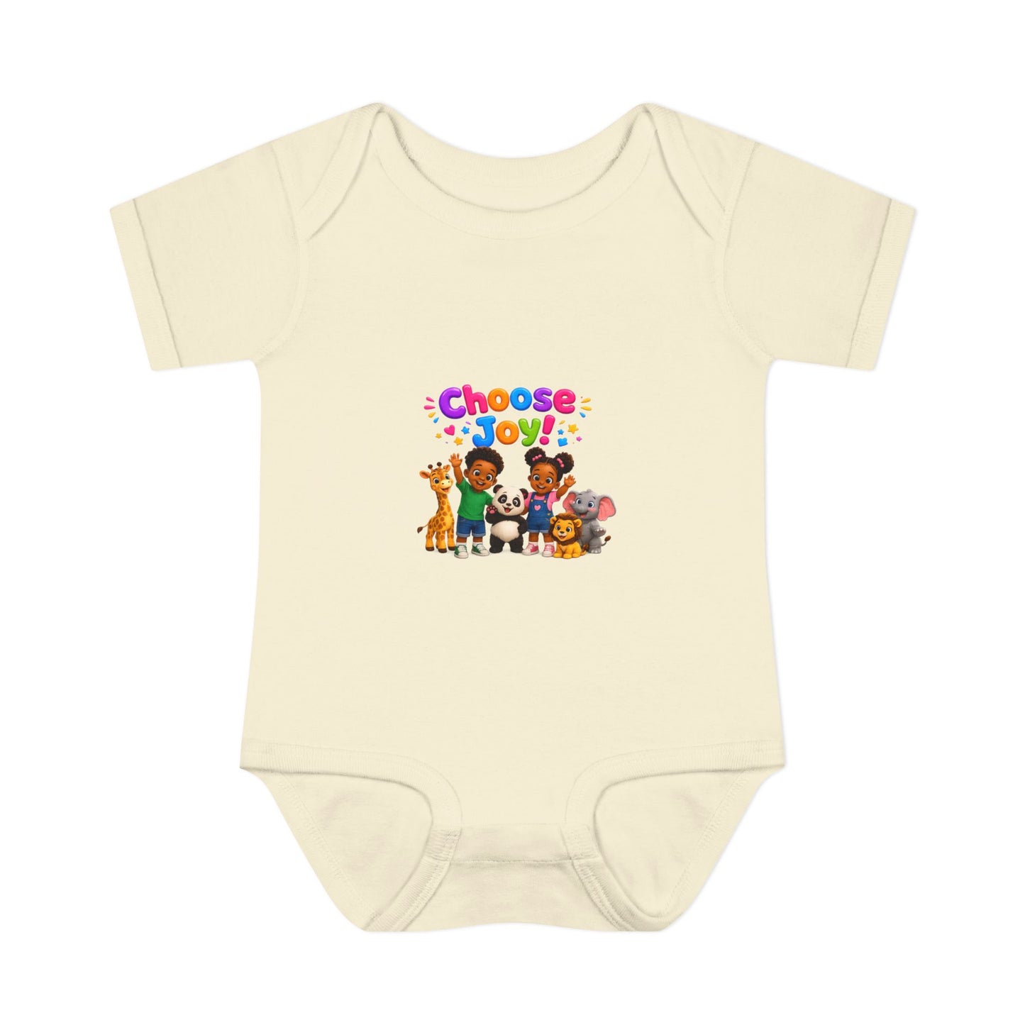 Choose Joy! Baby Bodysuit — Cute Animal Crew Infant Onesie