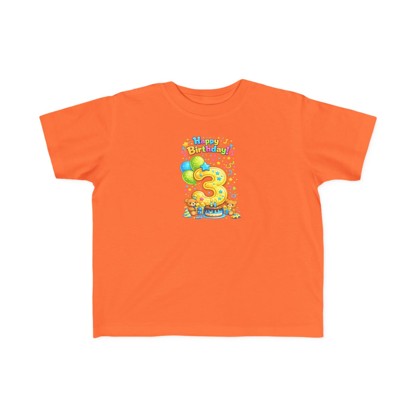 Copy of Toddler 3rd Birthday Tee — "Happy Birthday